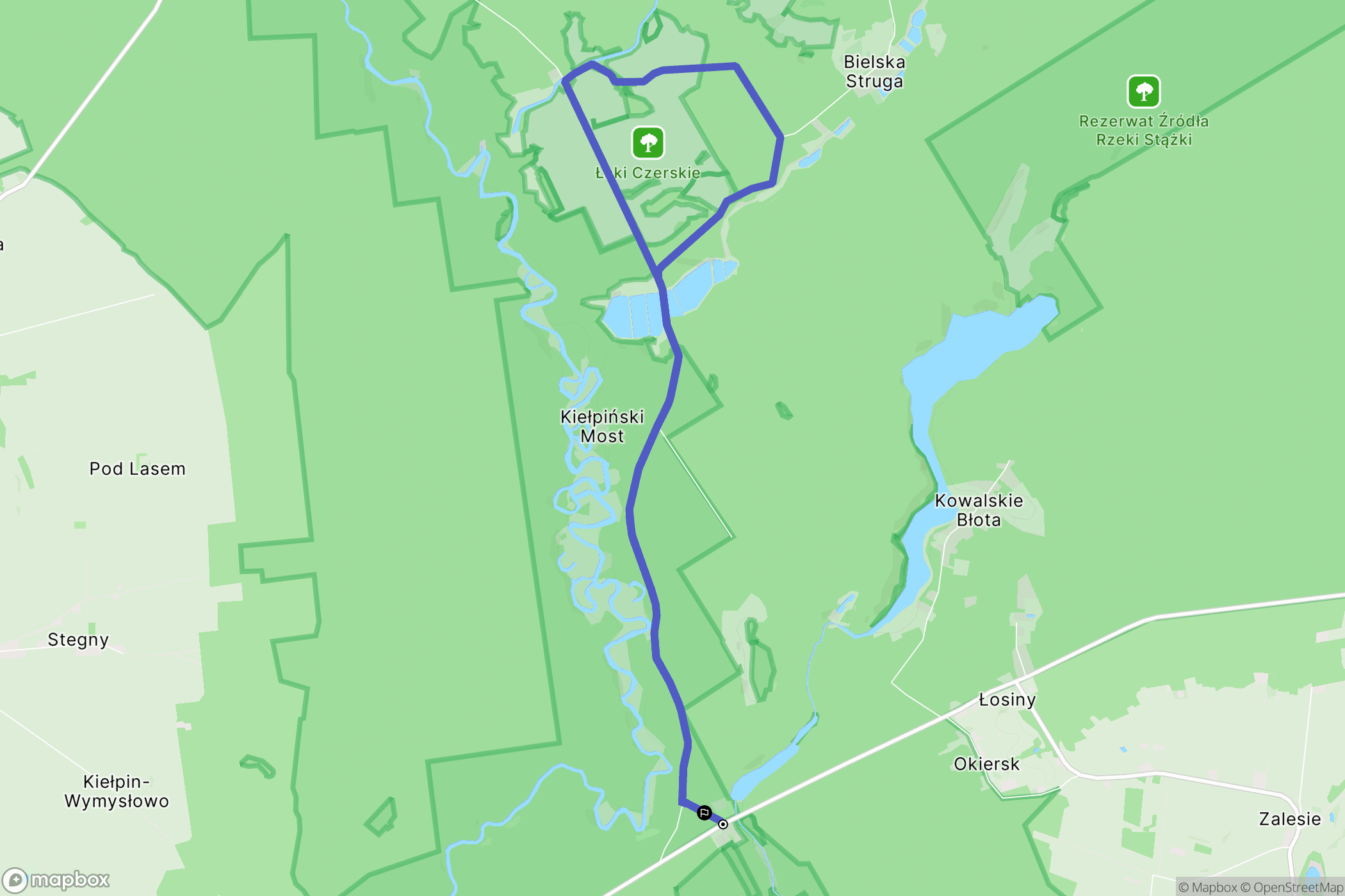 Gołąbek: mapa trasy - Poland