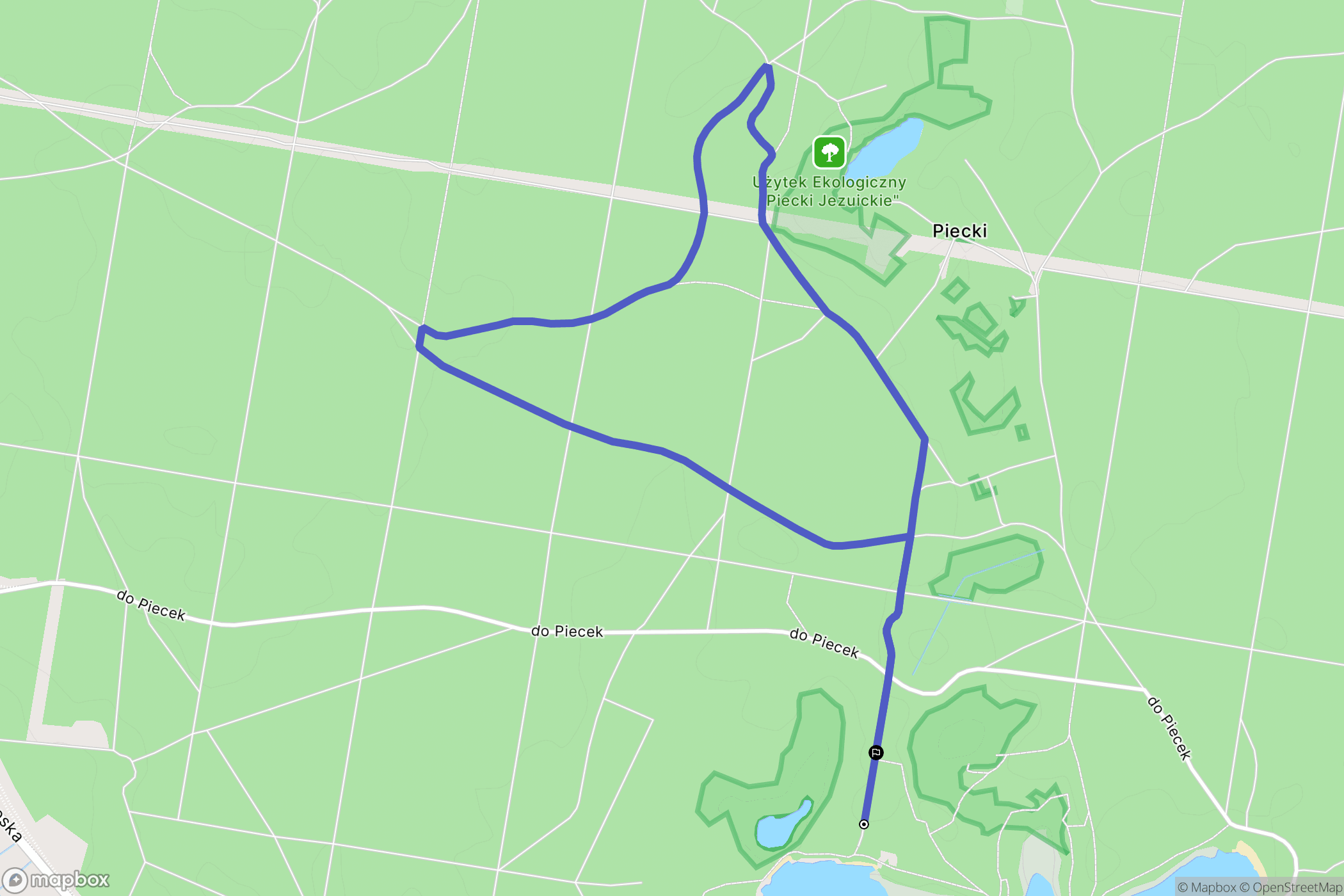Prądocin: mapa trasy - Poland