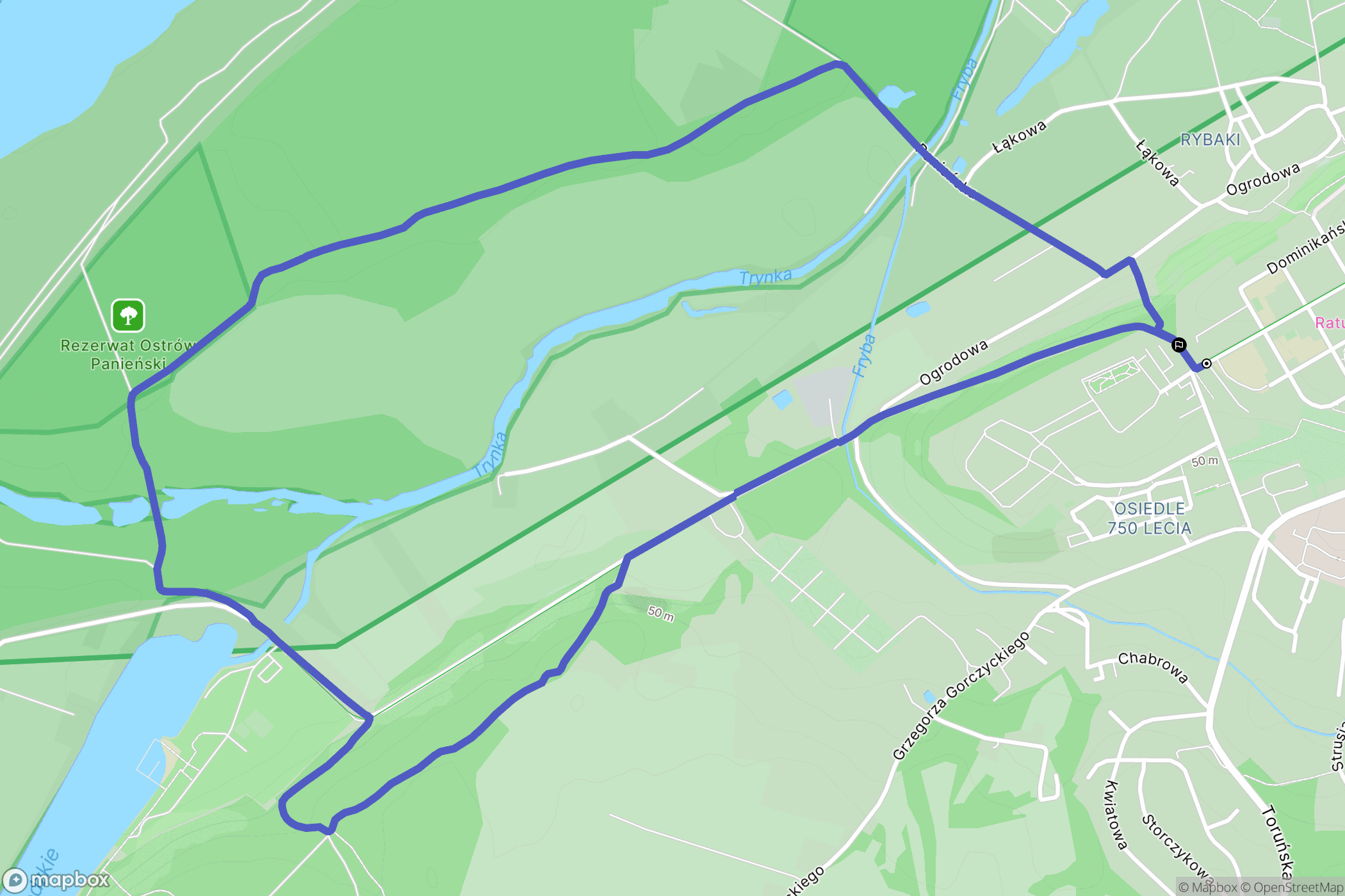 Chełmno: mapa trasy - Poland