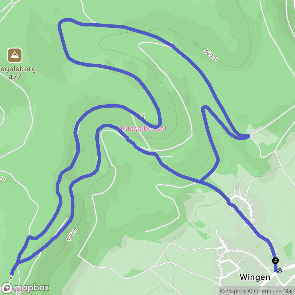 Wingen : carte du parcours de randonnée - France