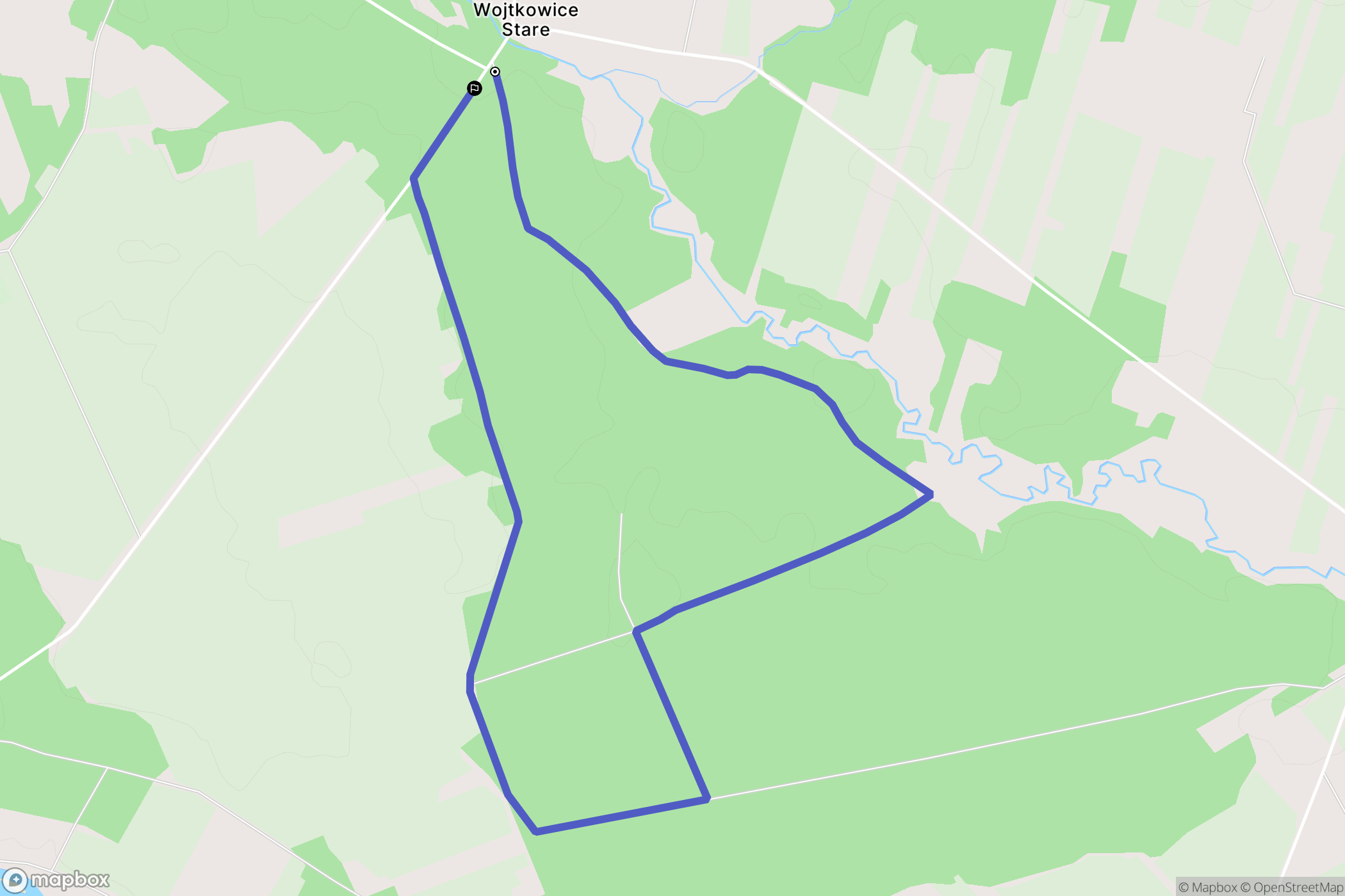 Wojtkowice Stare: mapa trasy - Poland