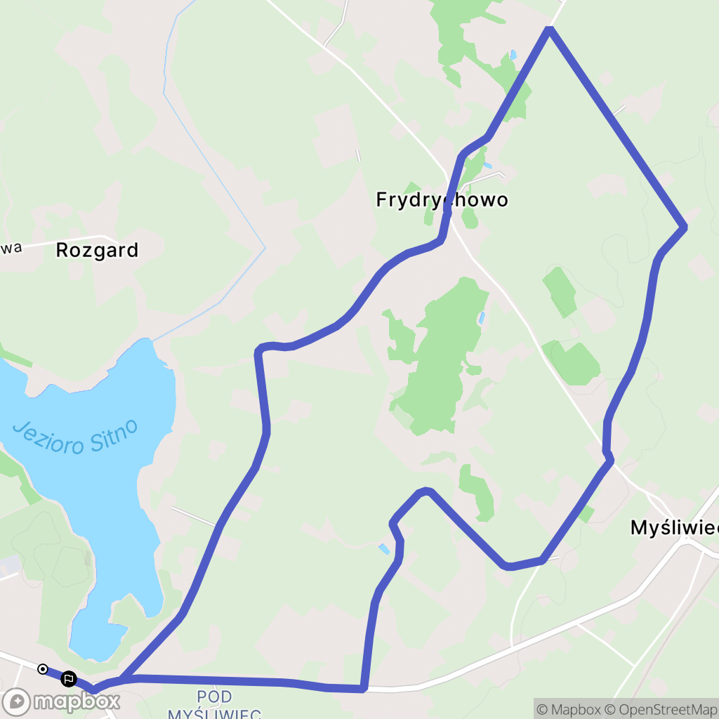 Wąbrzeźno: mapa trasy - Poland