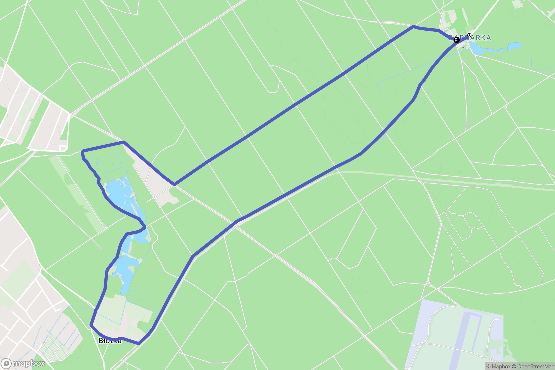 Toruń: mapa trasy - Poland