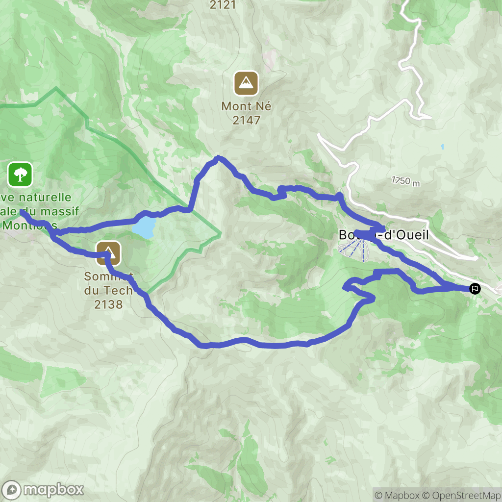 Cirès : carte du parcours de randonnée - France