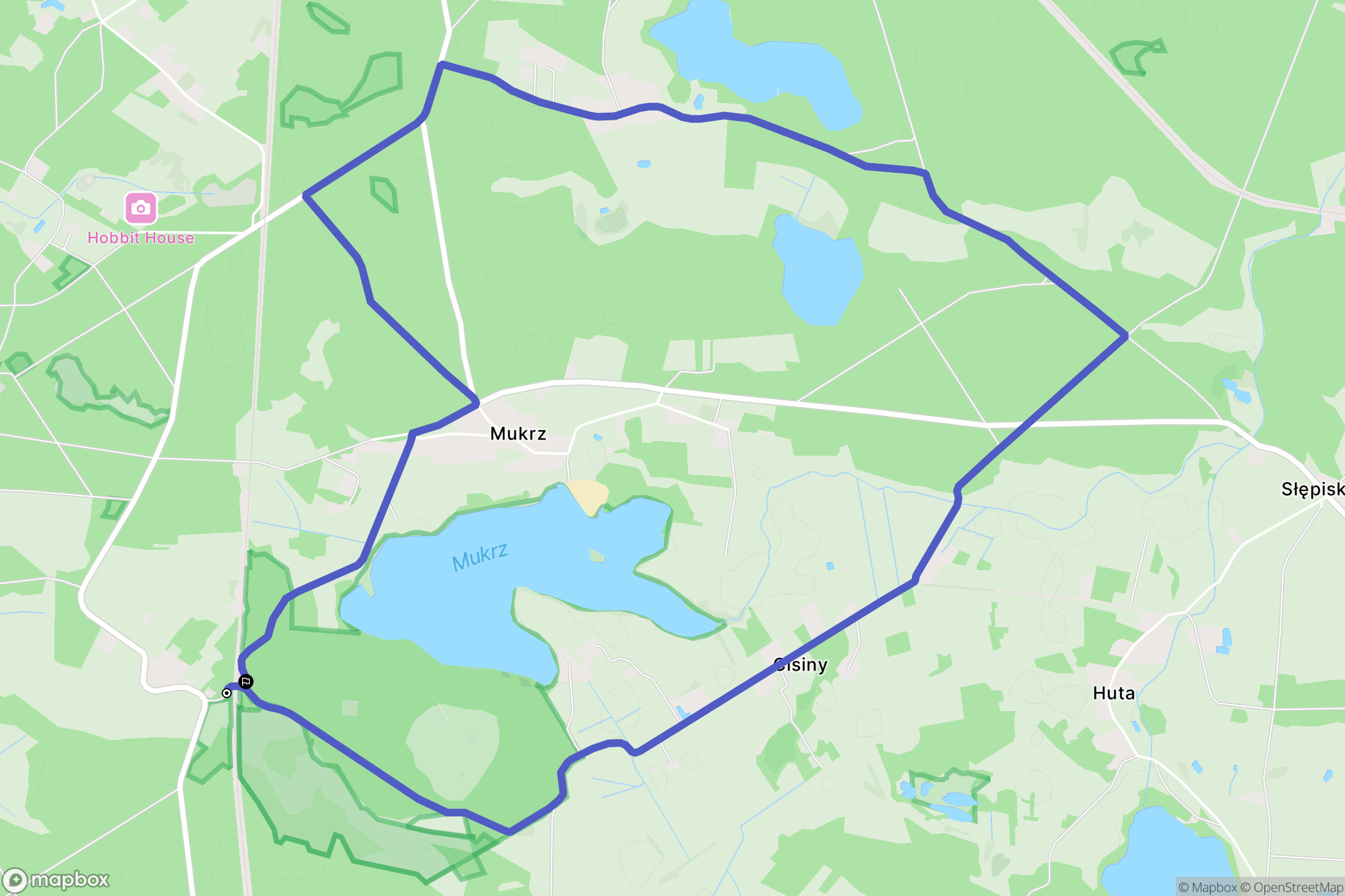 Wierzchlas: mapa trasy - Poland