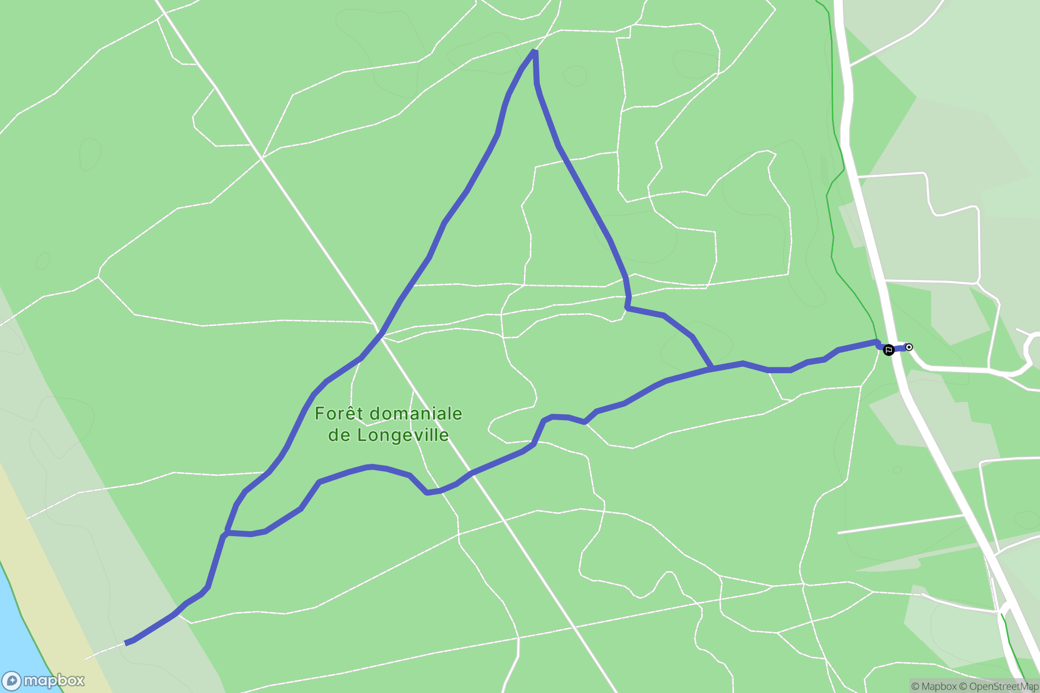 Longeville-sur-Mer : carte du parcours de randonnée - France