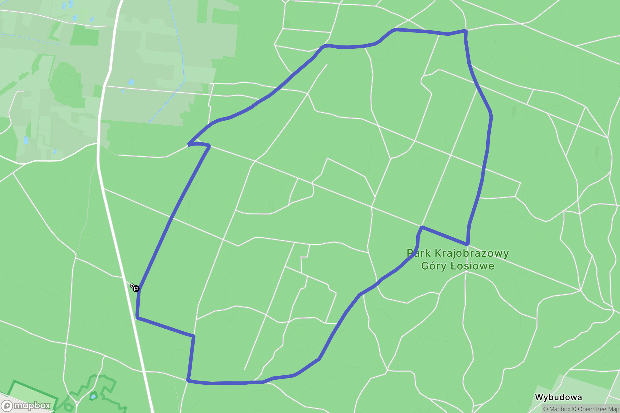 Wielki Wełcz: mapa trasy - Poland