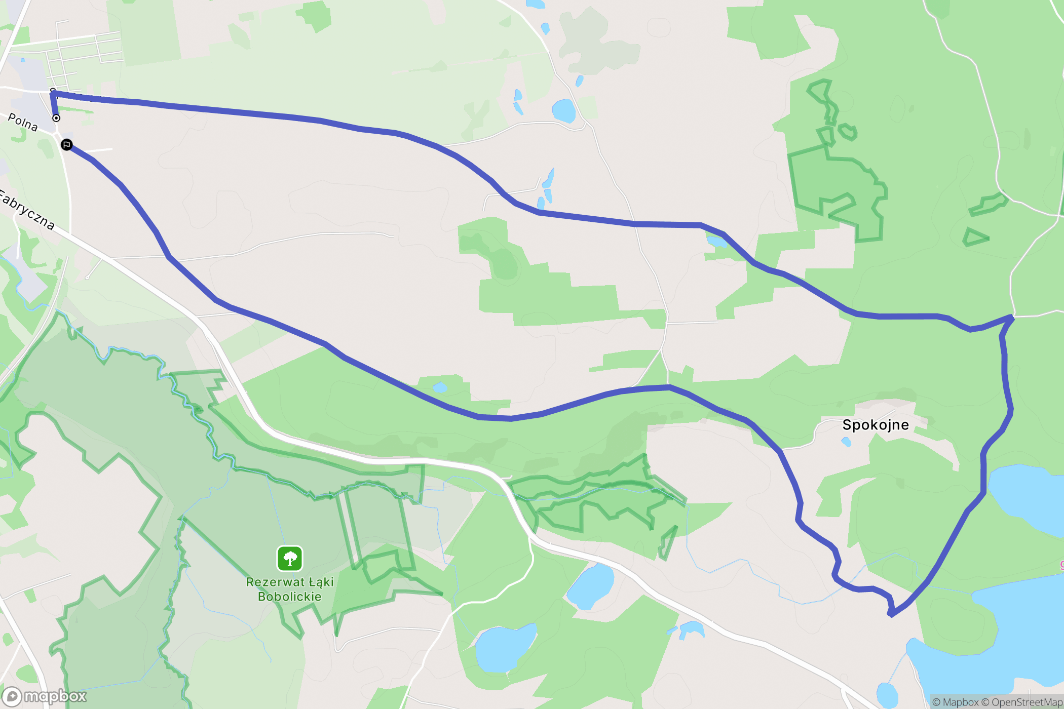 Bobolice: mapa trasy - Poland