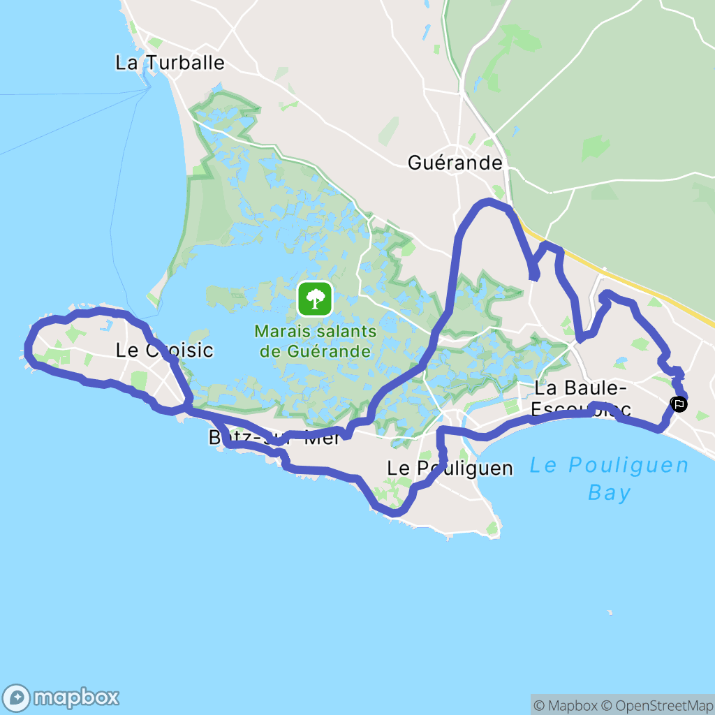 La Baule-Escoublac : carte du parcours de randonnée - France