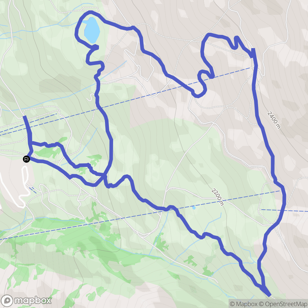 Valmeinier : carte du parcours de randonnée - France