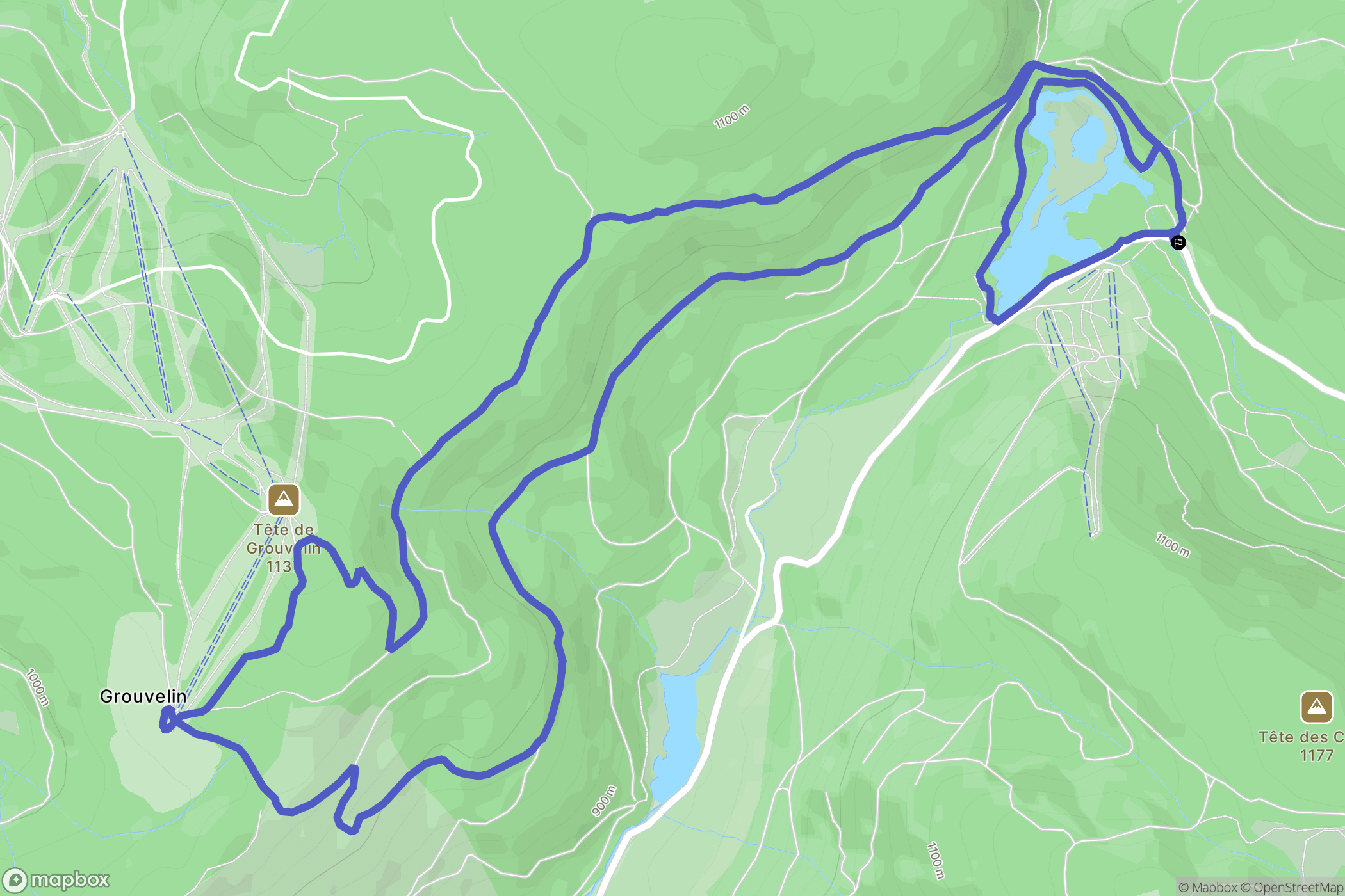 La Bresse : carte du parcours de randonnée - France