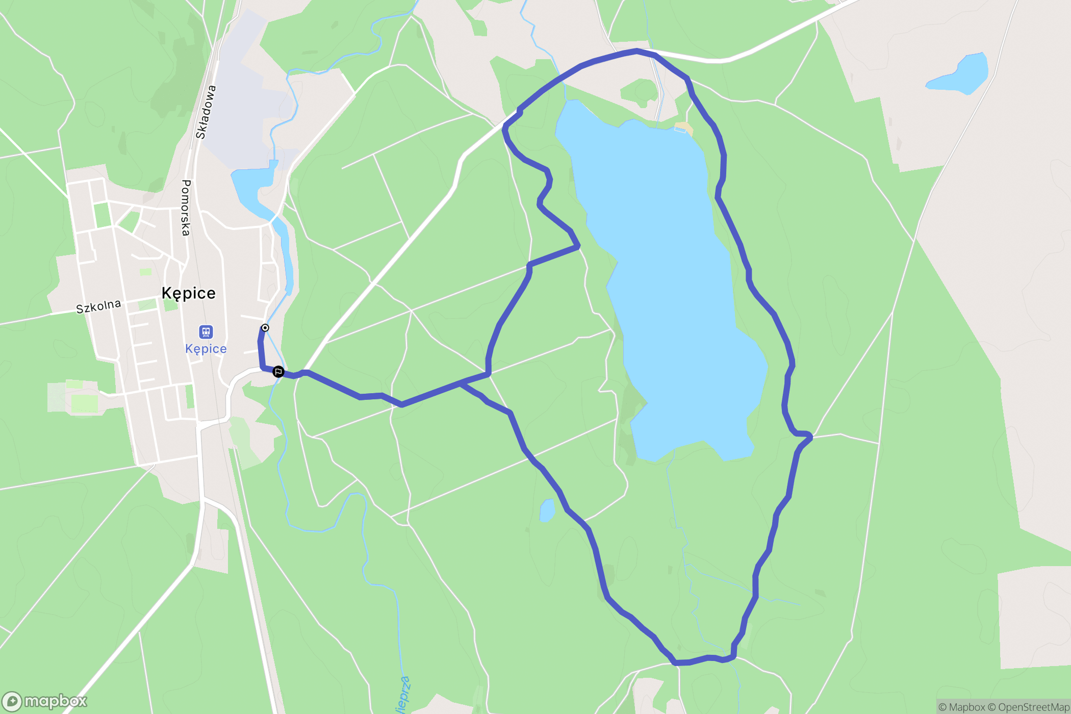 Kępice: mapa trasy - Poland