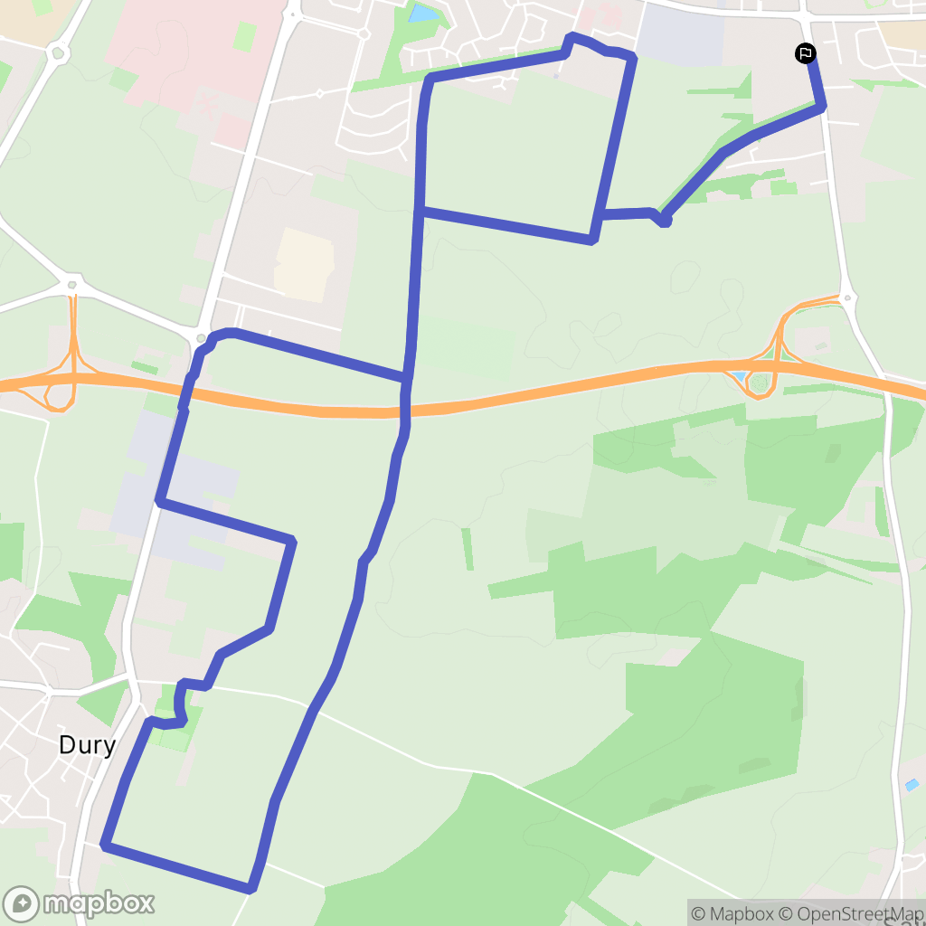 Amiens : carte du parcours de randonnée - France