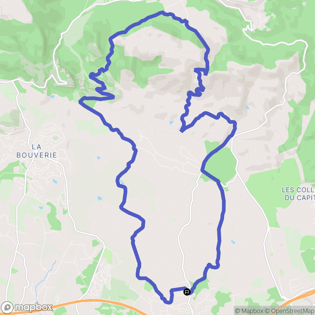 Puget-sur-Argens : carte du parcours de randonnée - France