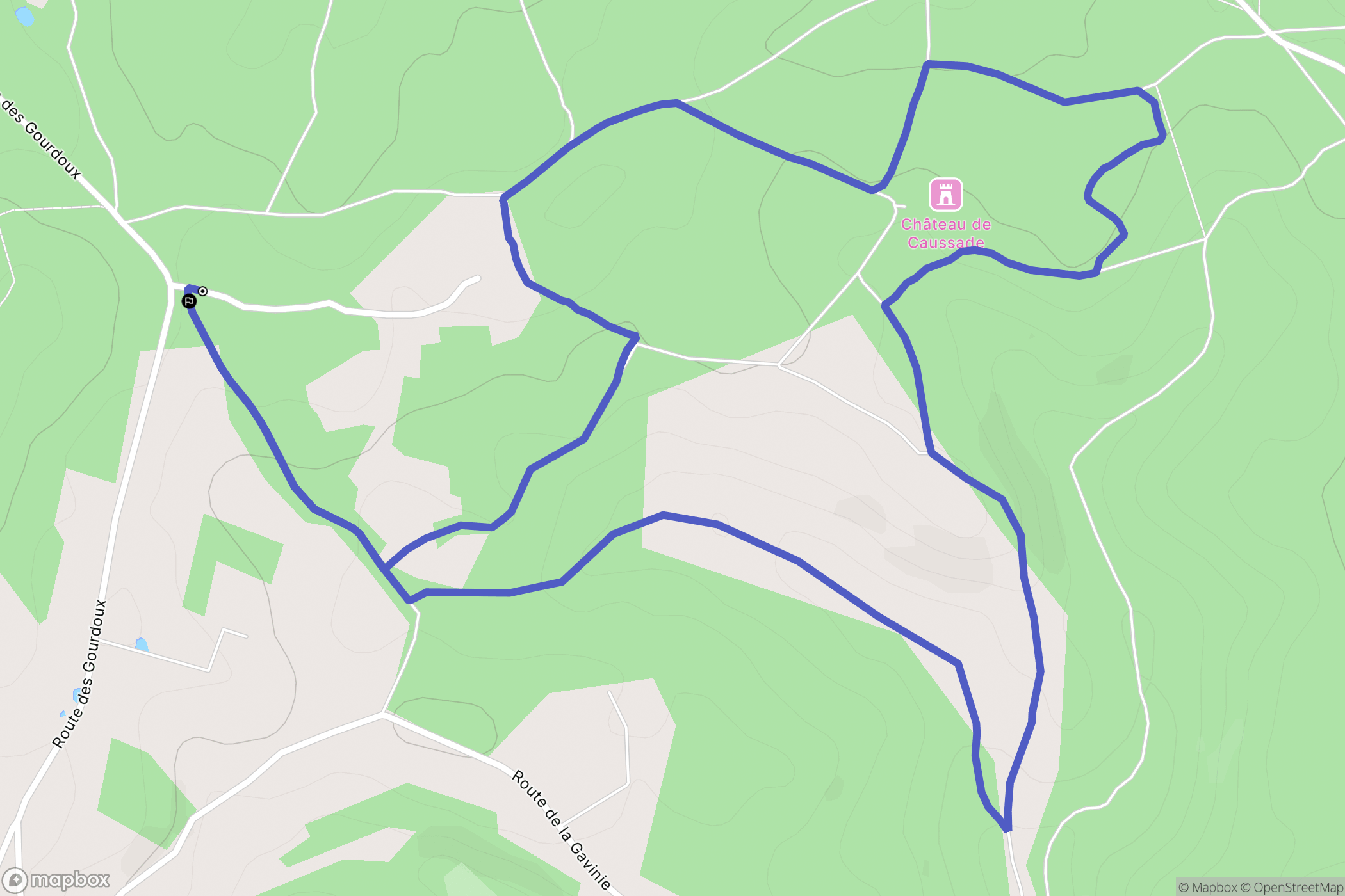Trélissac : carte du parcours de randonnée - France