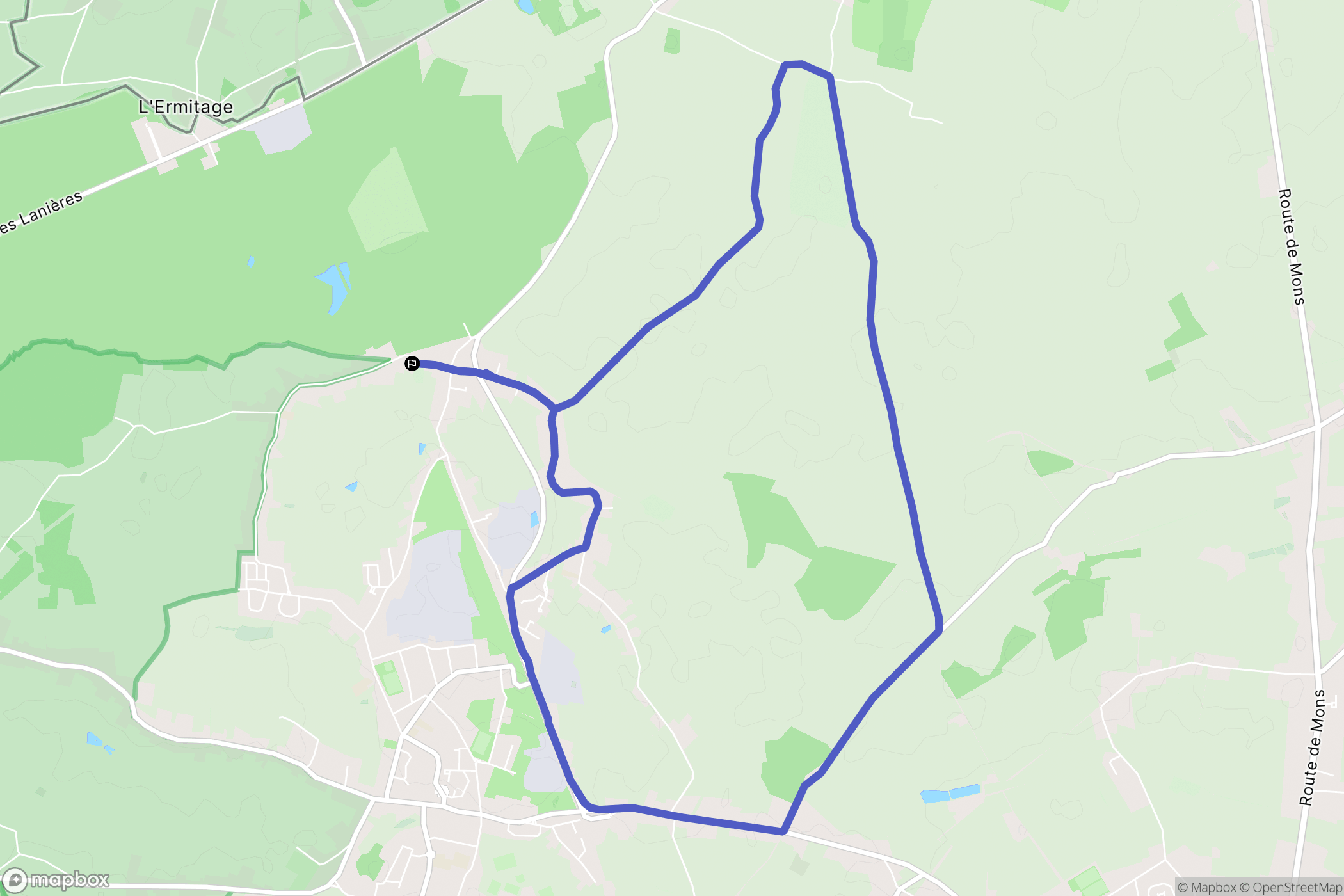 La Longueville : carte du parcours de randonnée - France