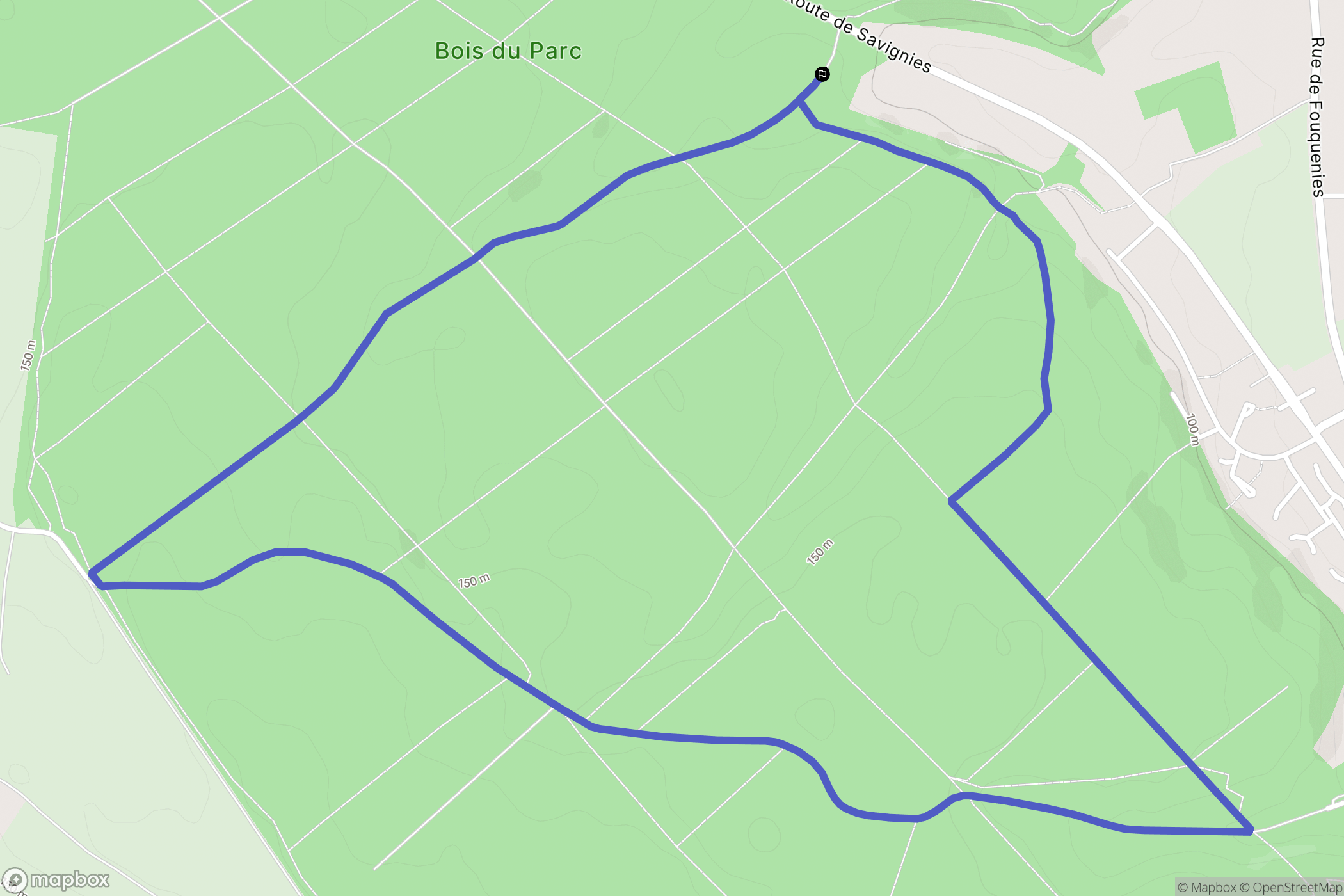 Le Mont-Saint-Adrien : carte du parcours de randonnée - France