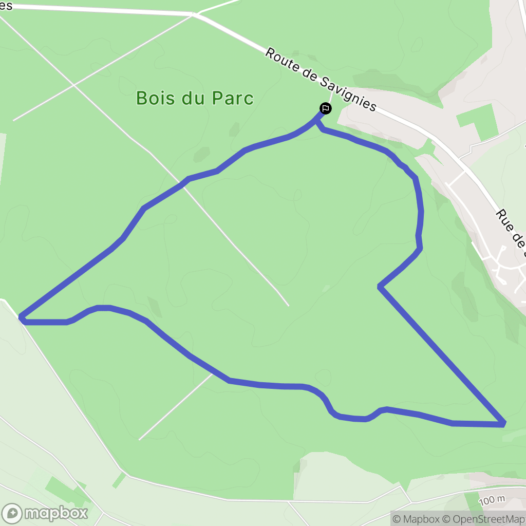 Le Mont-Saint-Adrien : carte du parcours de randonnée - France
