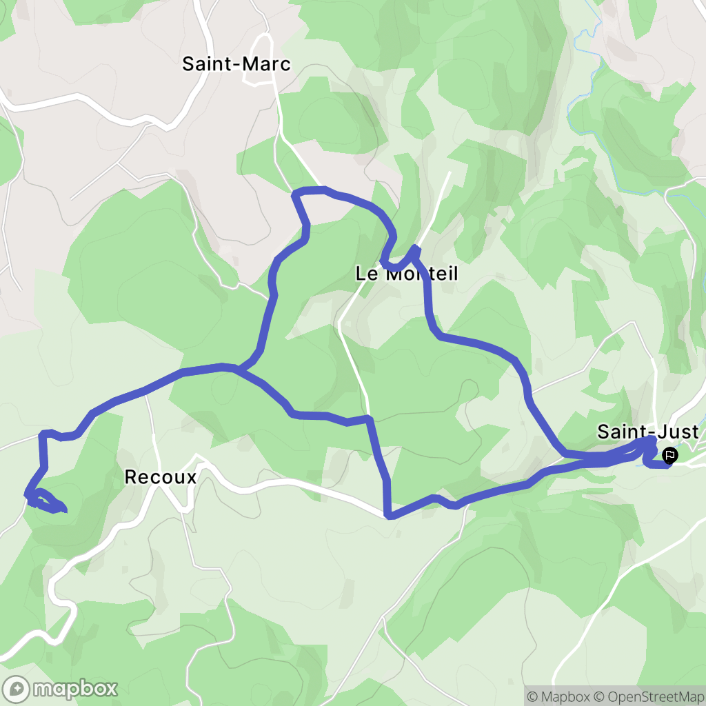 Val-d'Arcomie : carte du parcours de randonnée - France