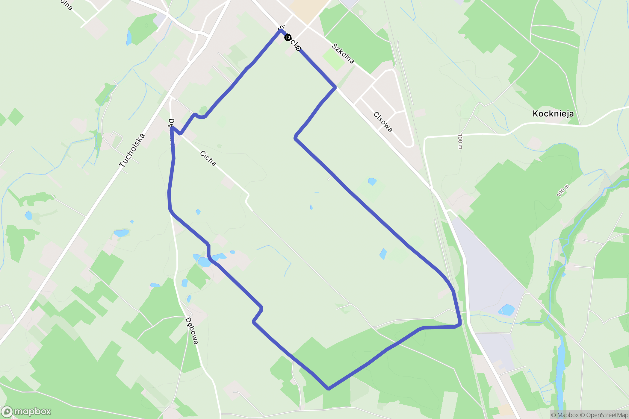 Śliwice: mapa trasy - Poland