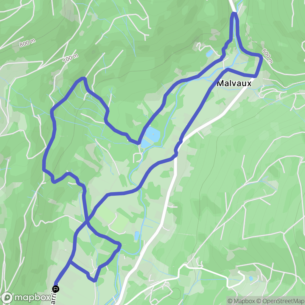 Lepuix : carte du parcours de randonnée - France