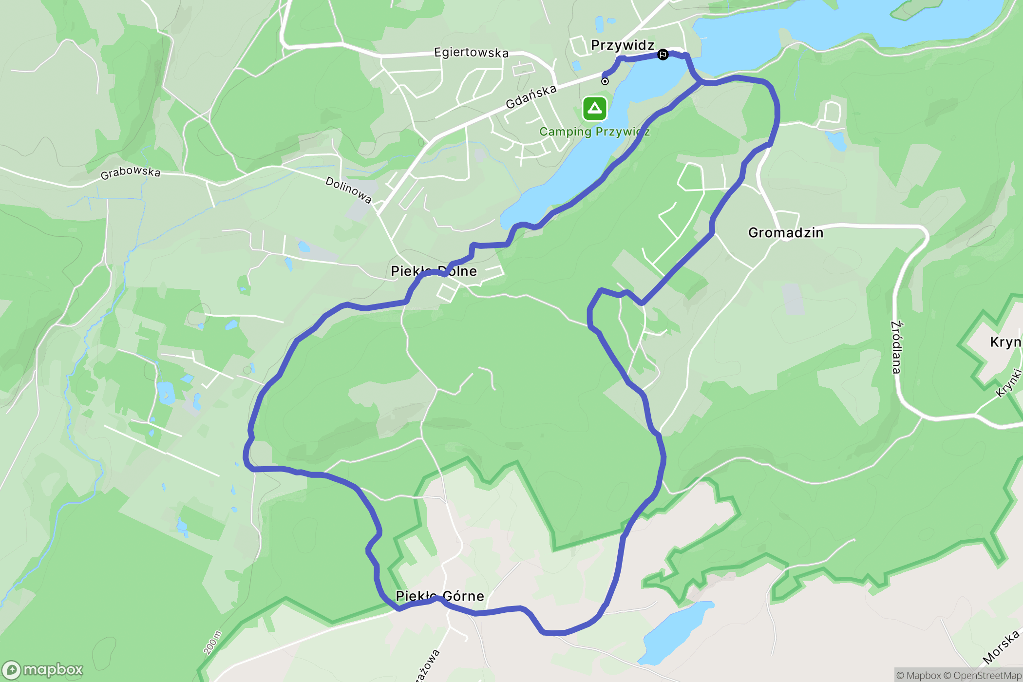 Przywidz: mapa trasy - Poland