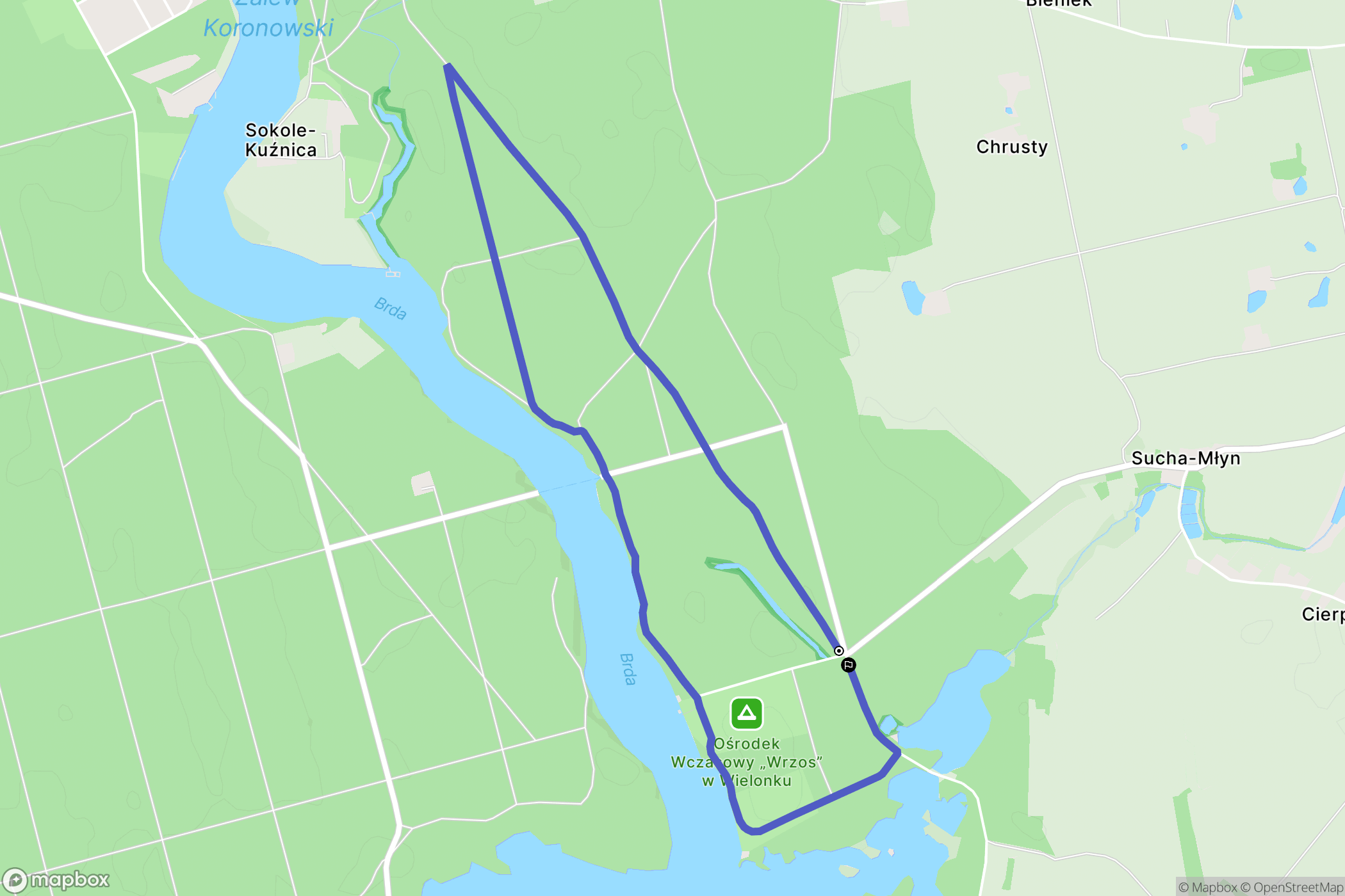 Cierplewo: mapa trasy - Poland