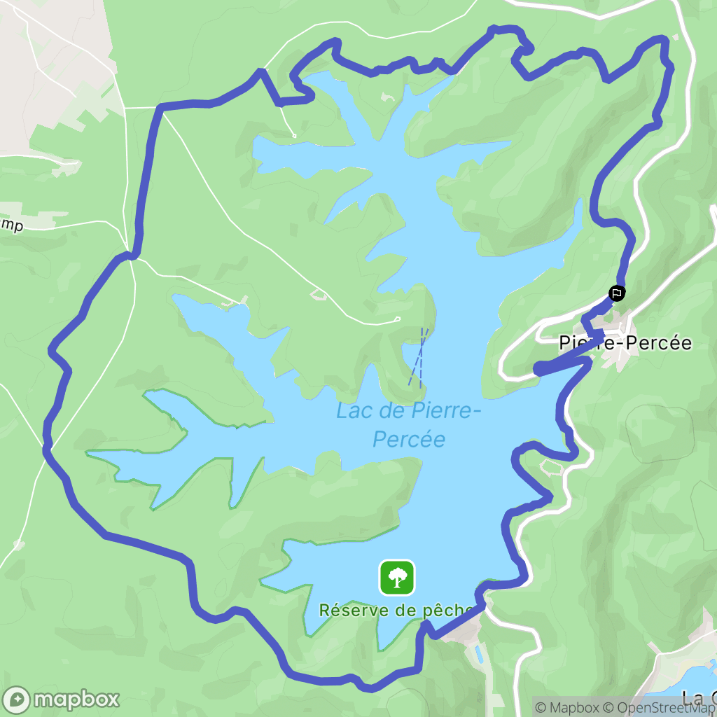 Pierre-Percée : carte du parcours de randonnée - France