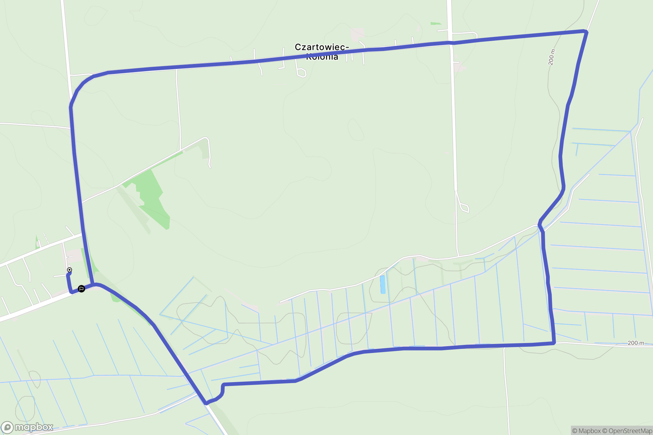 Czartowiec: mapa trasy - Poland