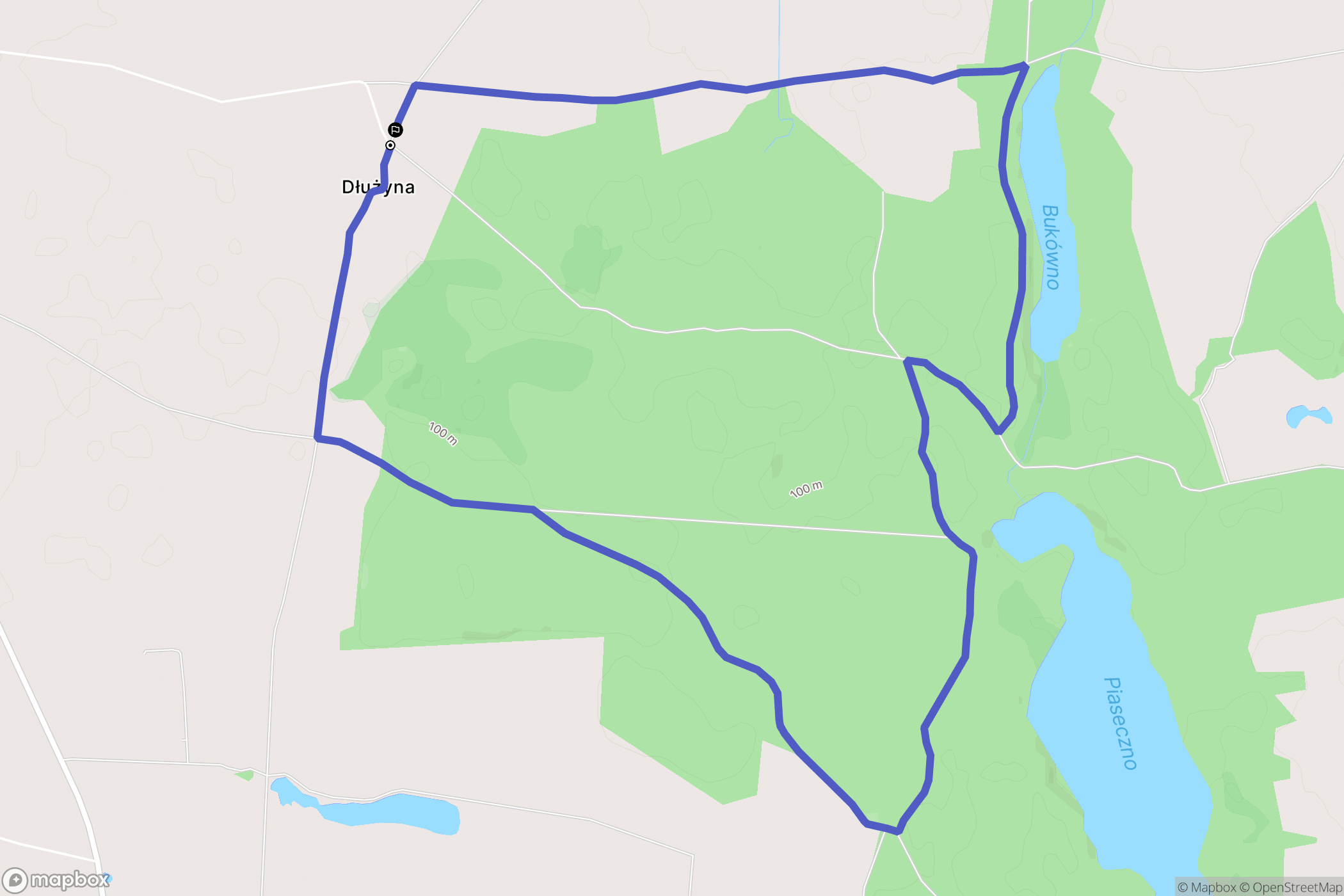 Dłużyna: mapa trasy - Poland