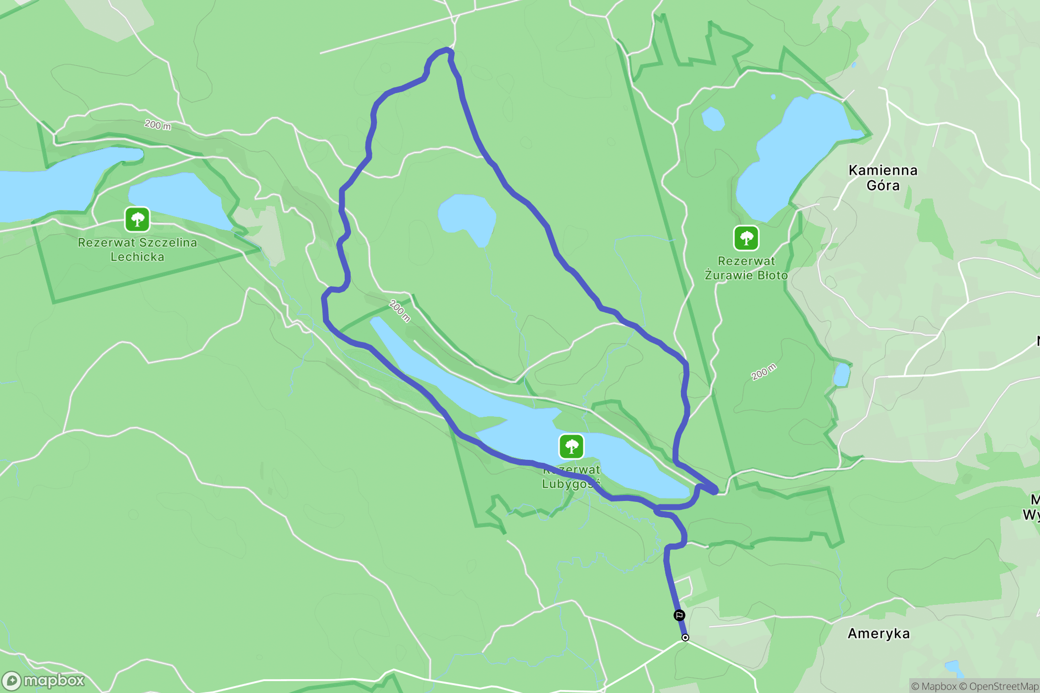 Mirachowo: mapa trasy - Poland