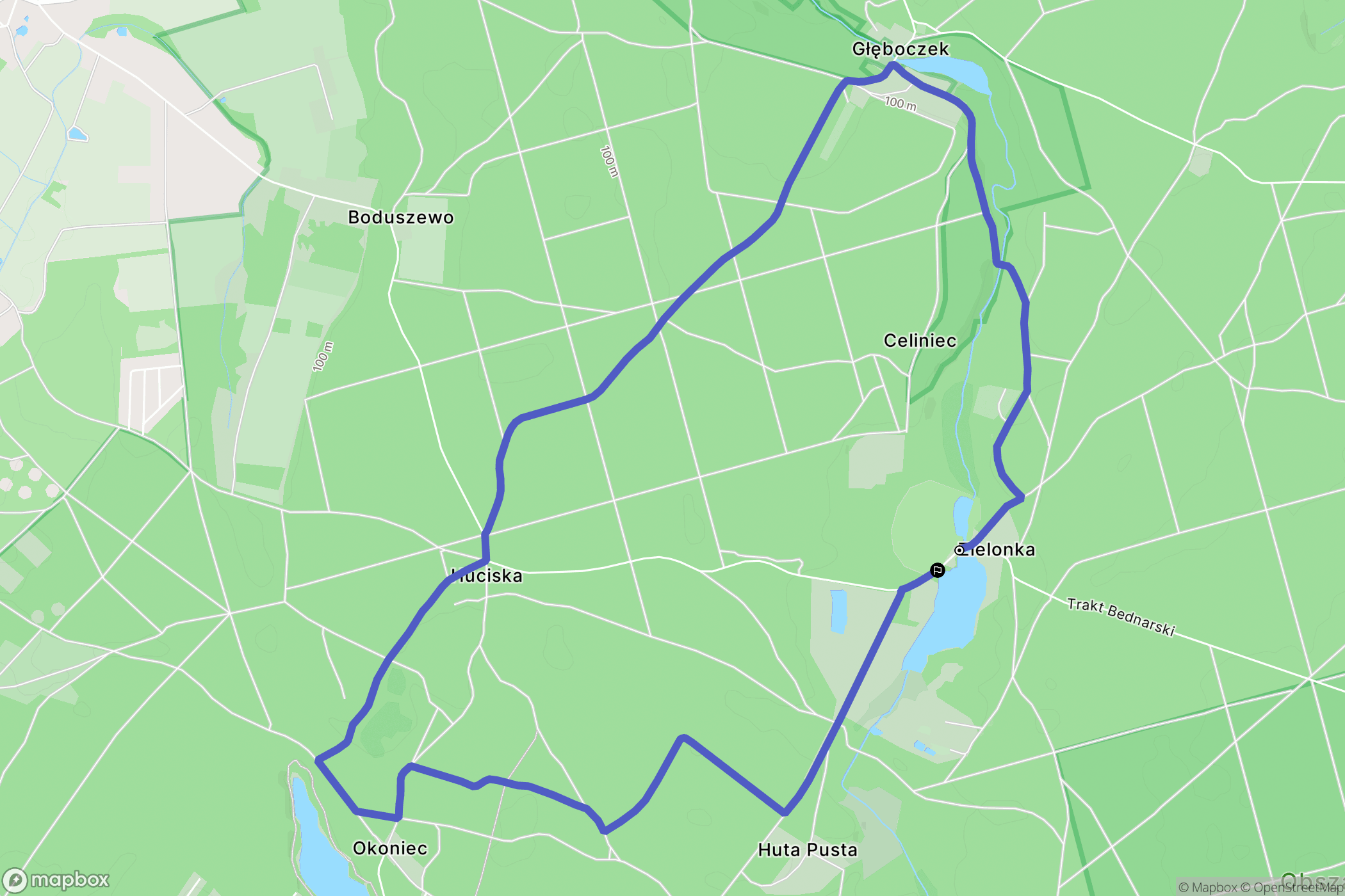 Zielonka: mapa trasy - Poland