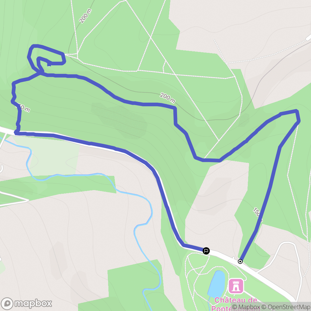 Pontécoulant : carte du parcours de randonnée - France