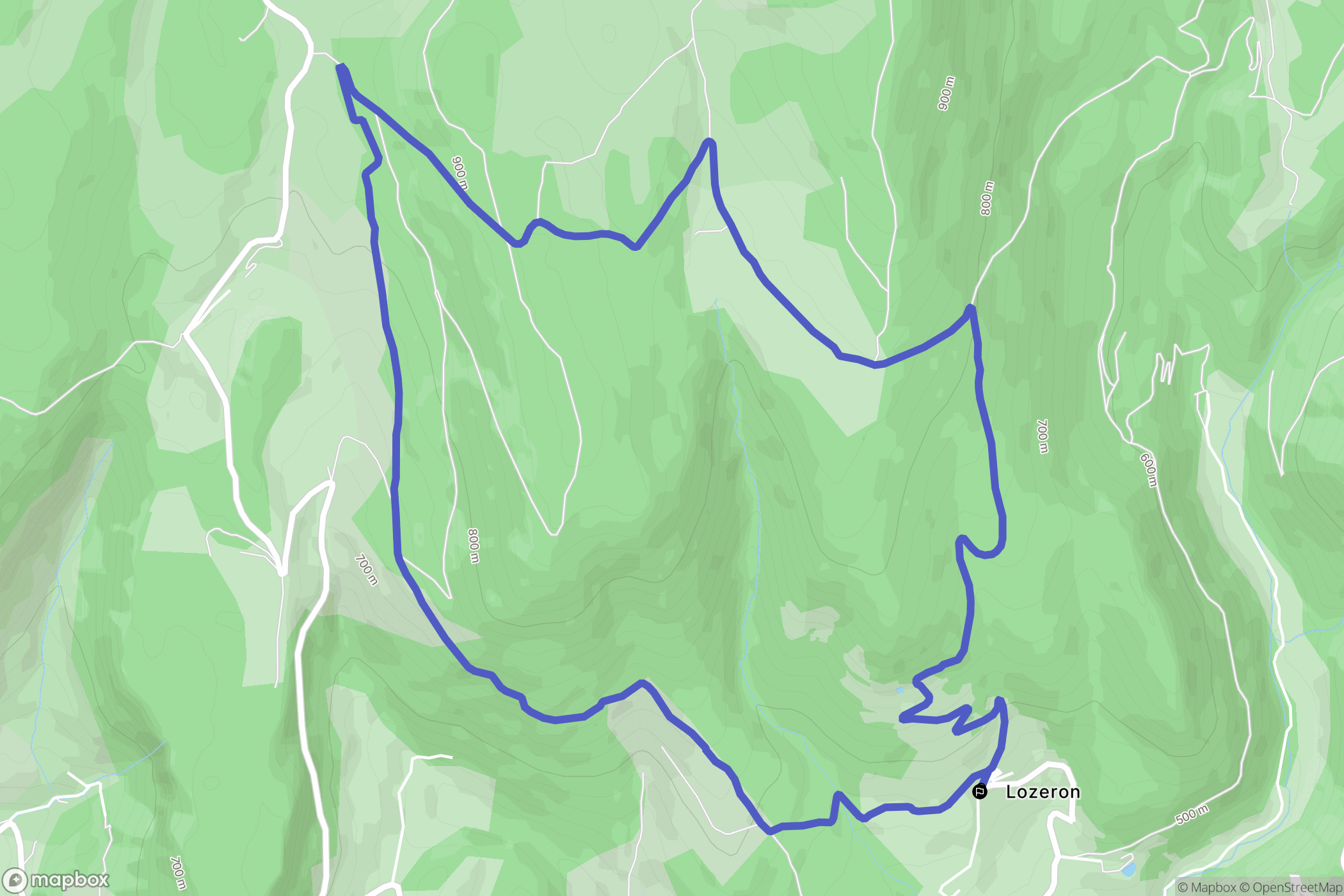Gigors-et-Lozeron : carte du parcours de randonnée - France