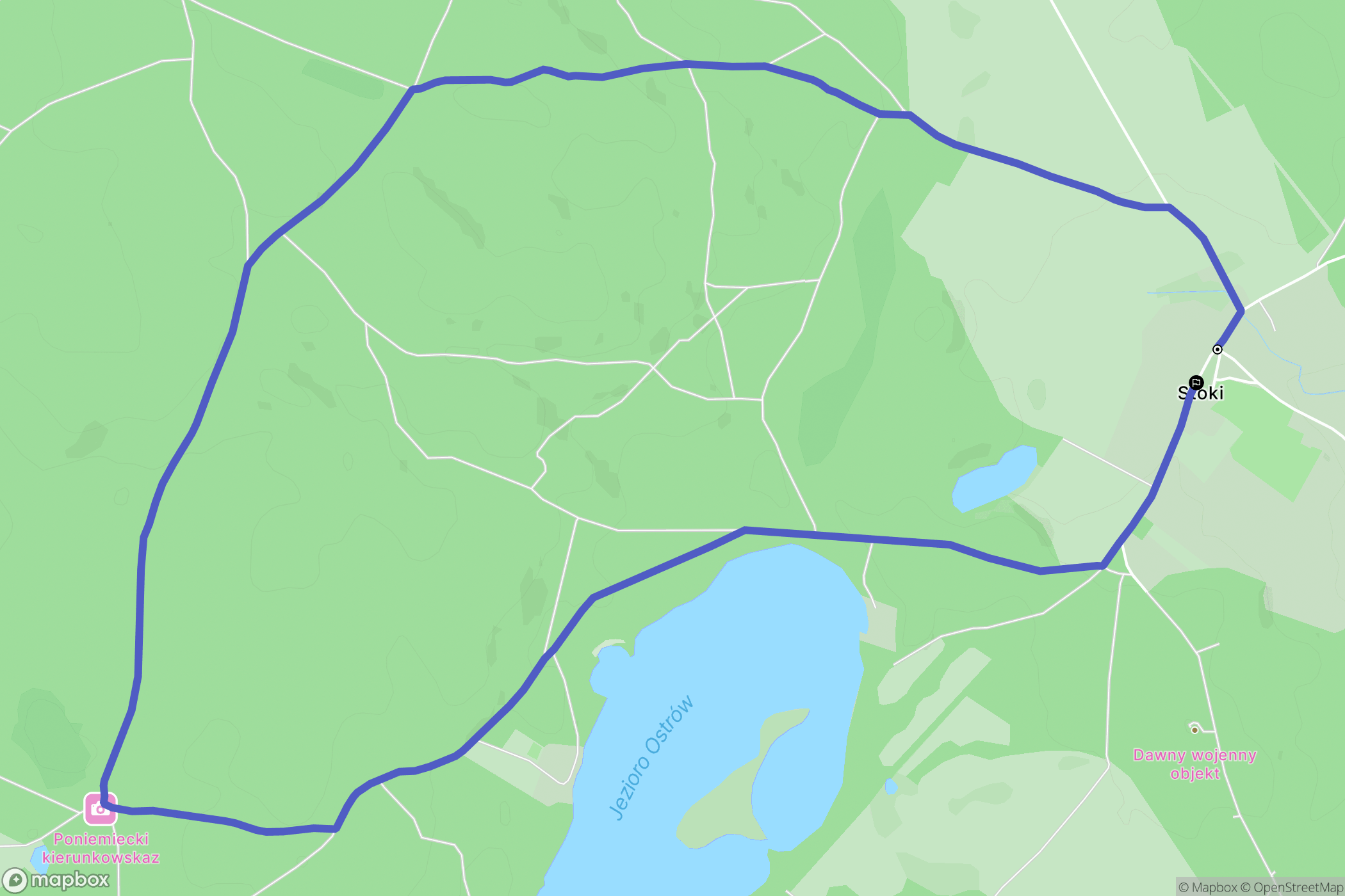 Stoki: mapa trasy - Poland