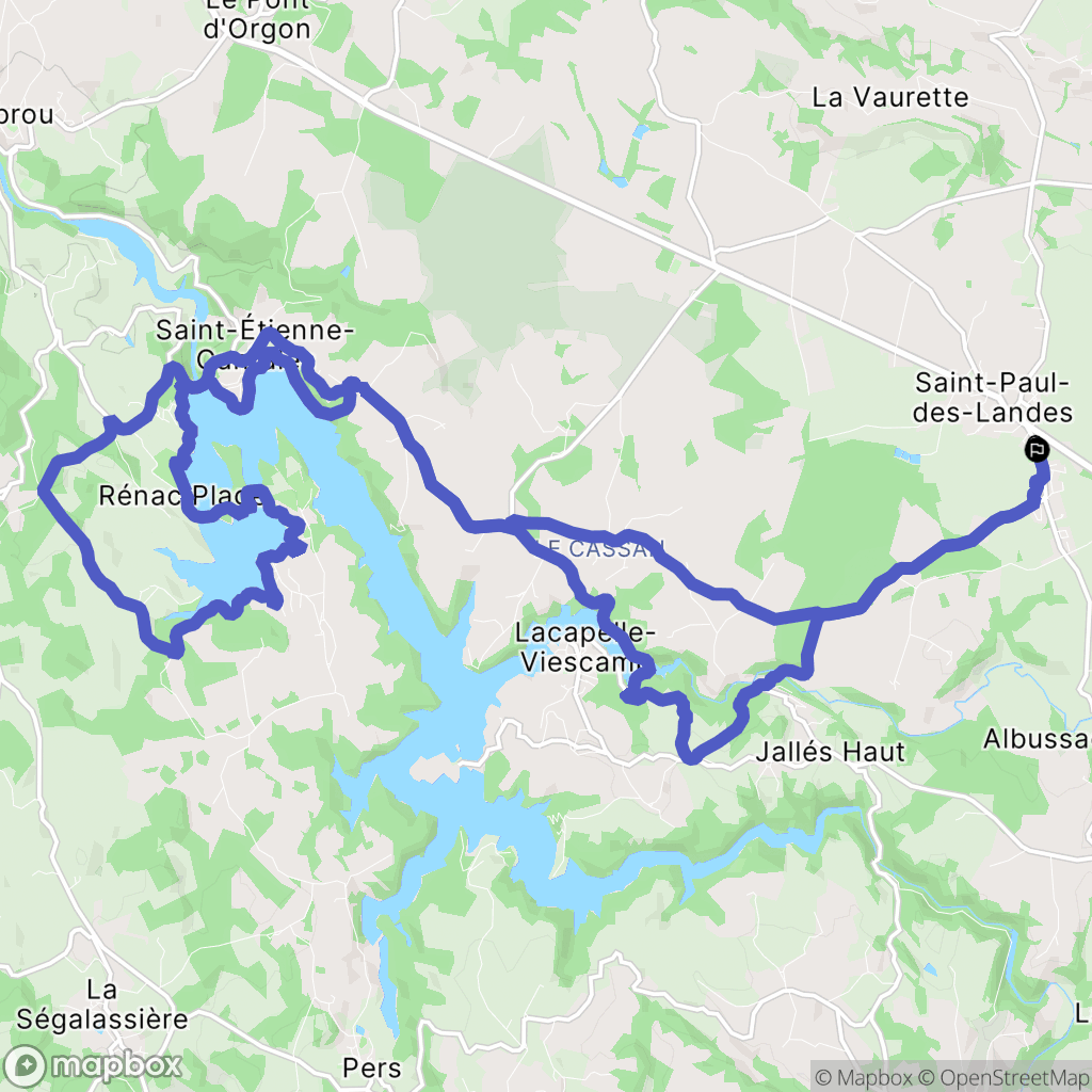 Saint-Paul-des-Landes : carte du parcours de randonnée - France
