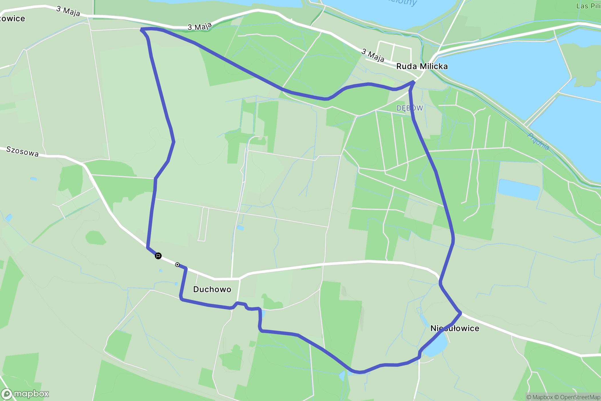 Duchowo: mapa trasy - Poland