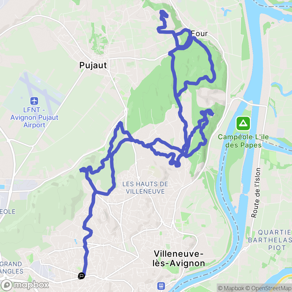 Les Angles : carte du parcours de randonnée - France