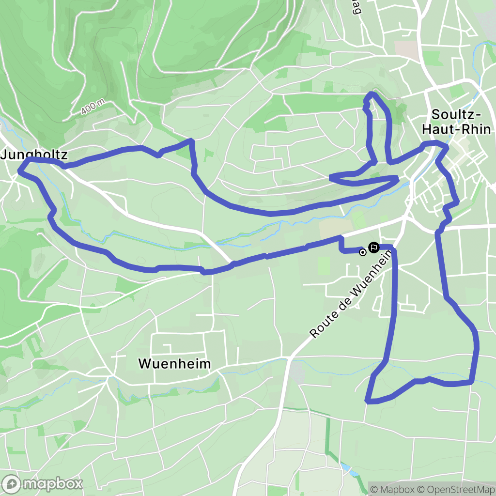 Soultz-Haut-Rhin : carte du parcours de randonnée - France