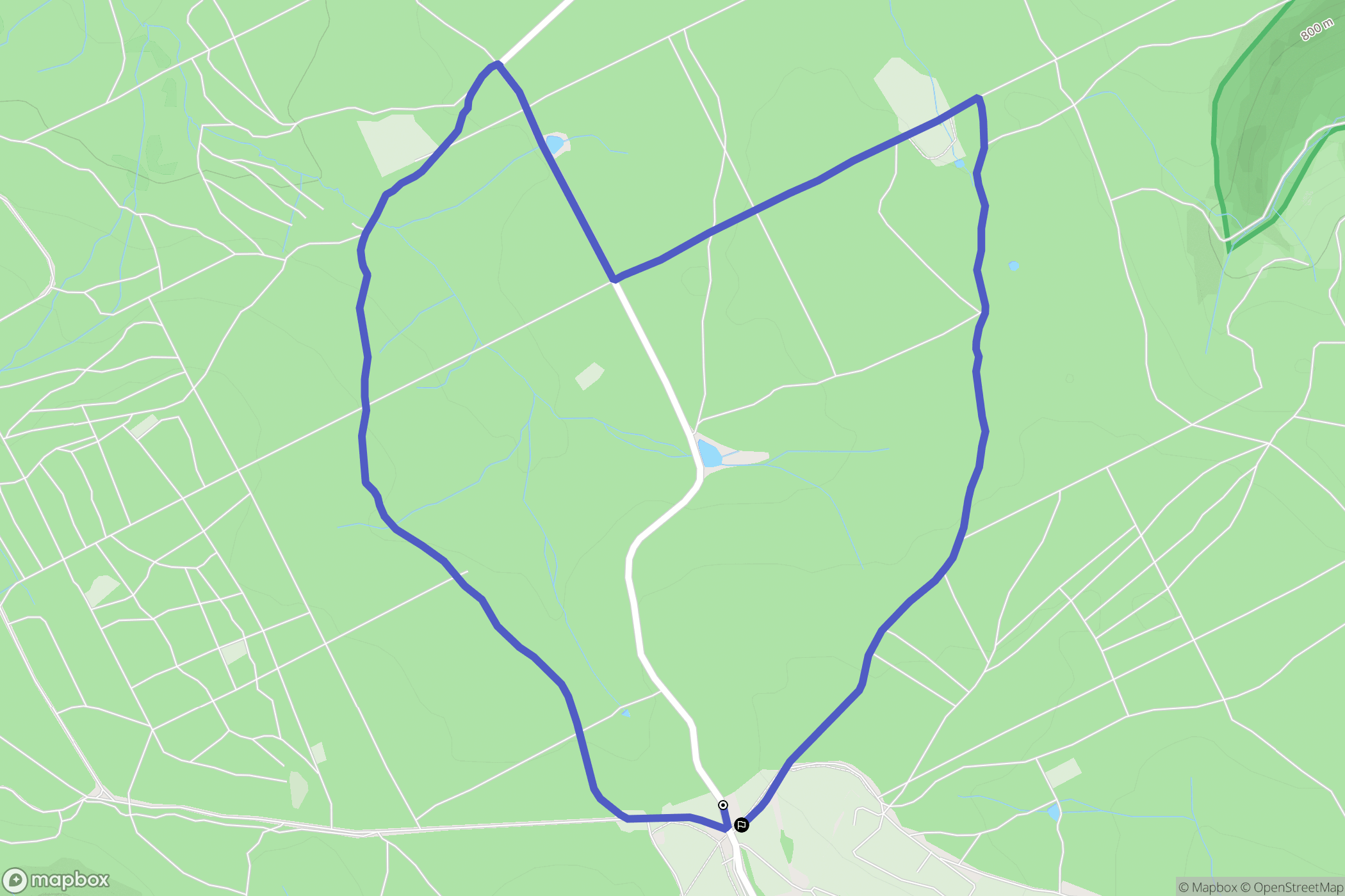 Osek: mapa trasy - Czechia