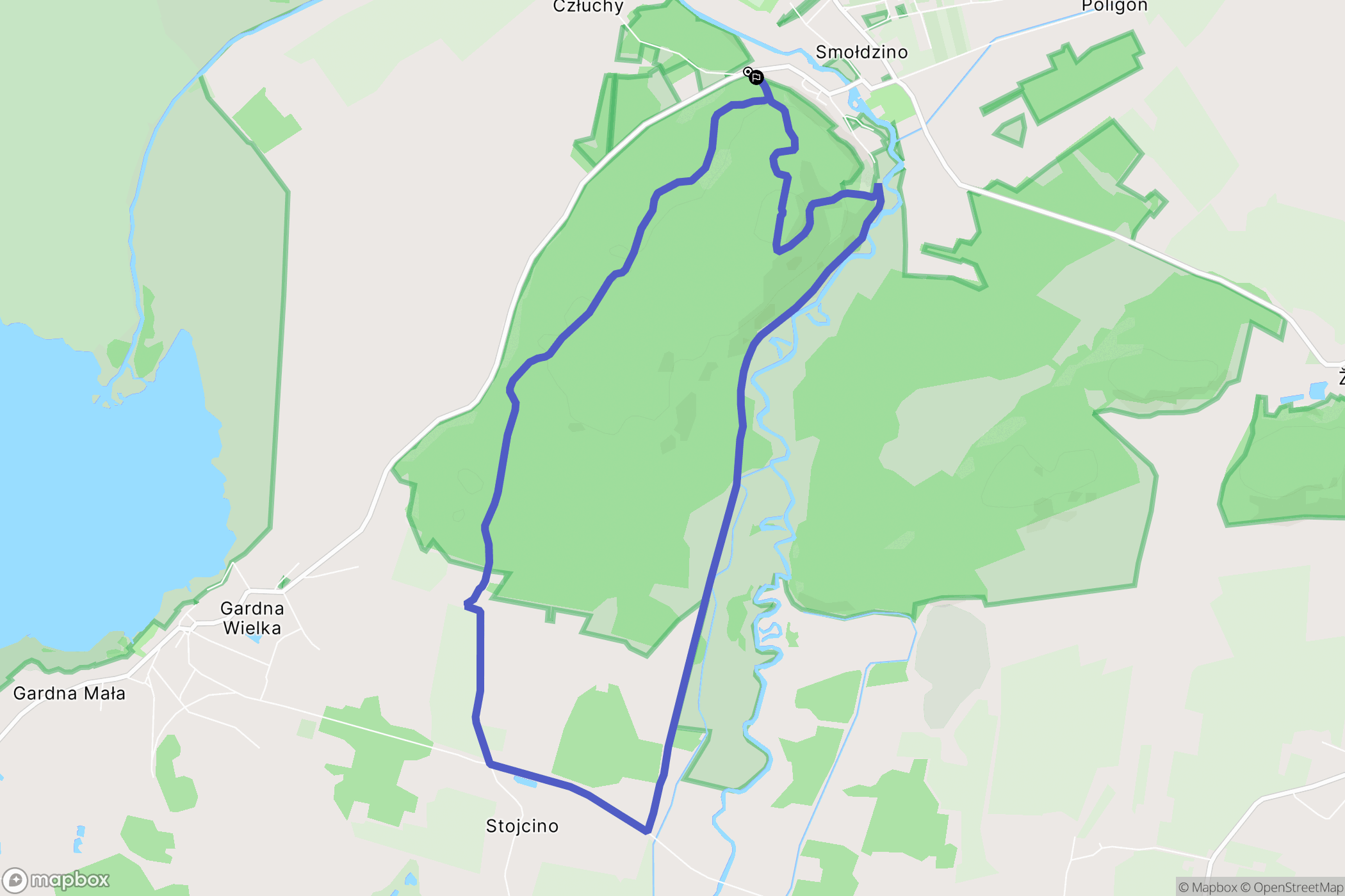 Smołdzino: mapa trasy - Poland