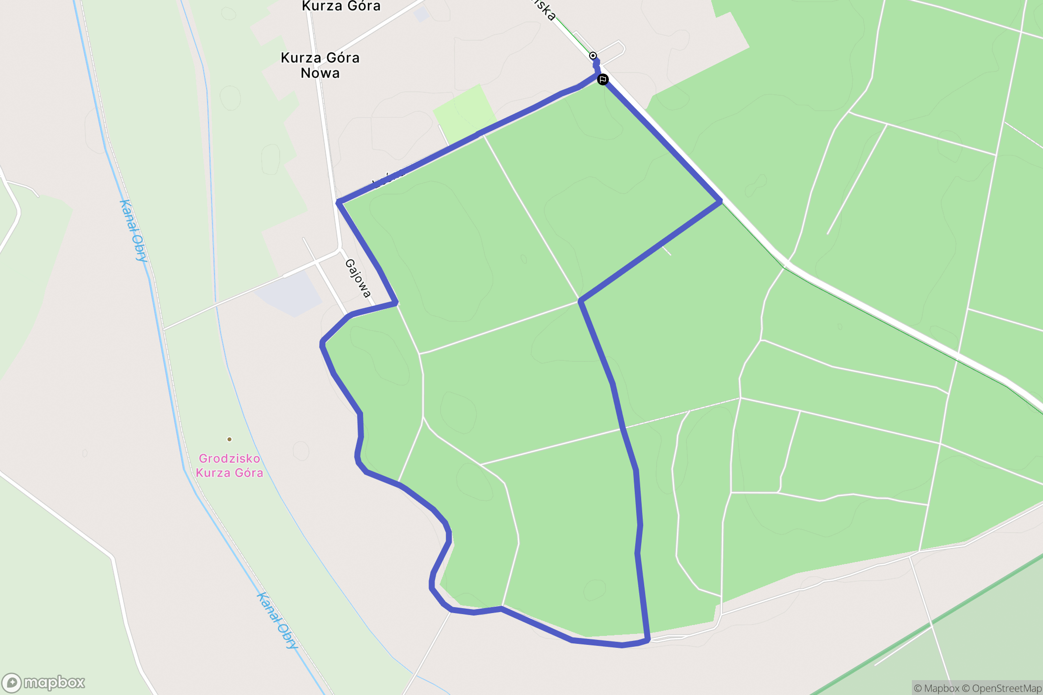 Koscian: mapa trasy - Poland