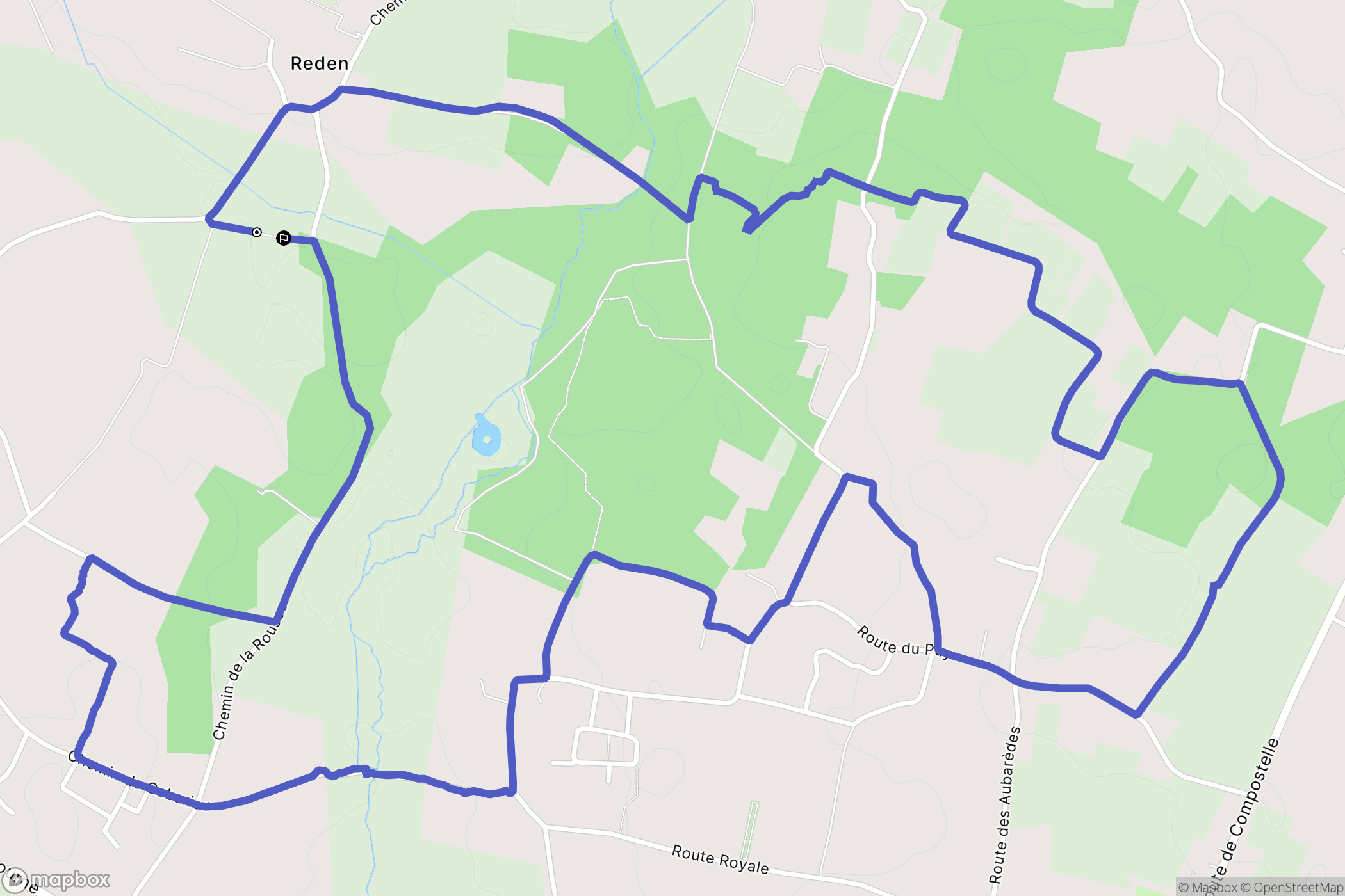 Saint-André-de-Cubzac : carte du parcours de randonnée - France