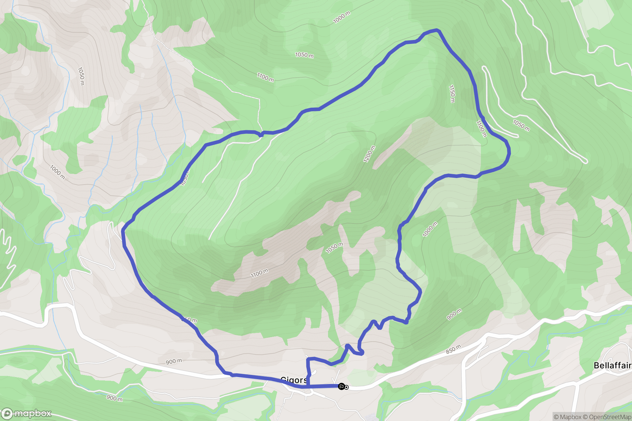Gigors : carte du parcours de randonnée - France