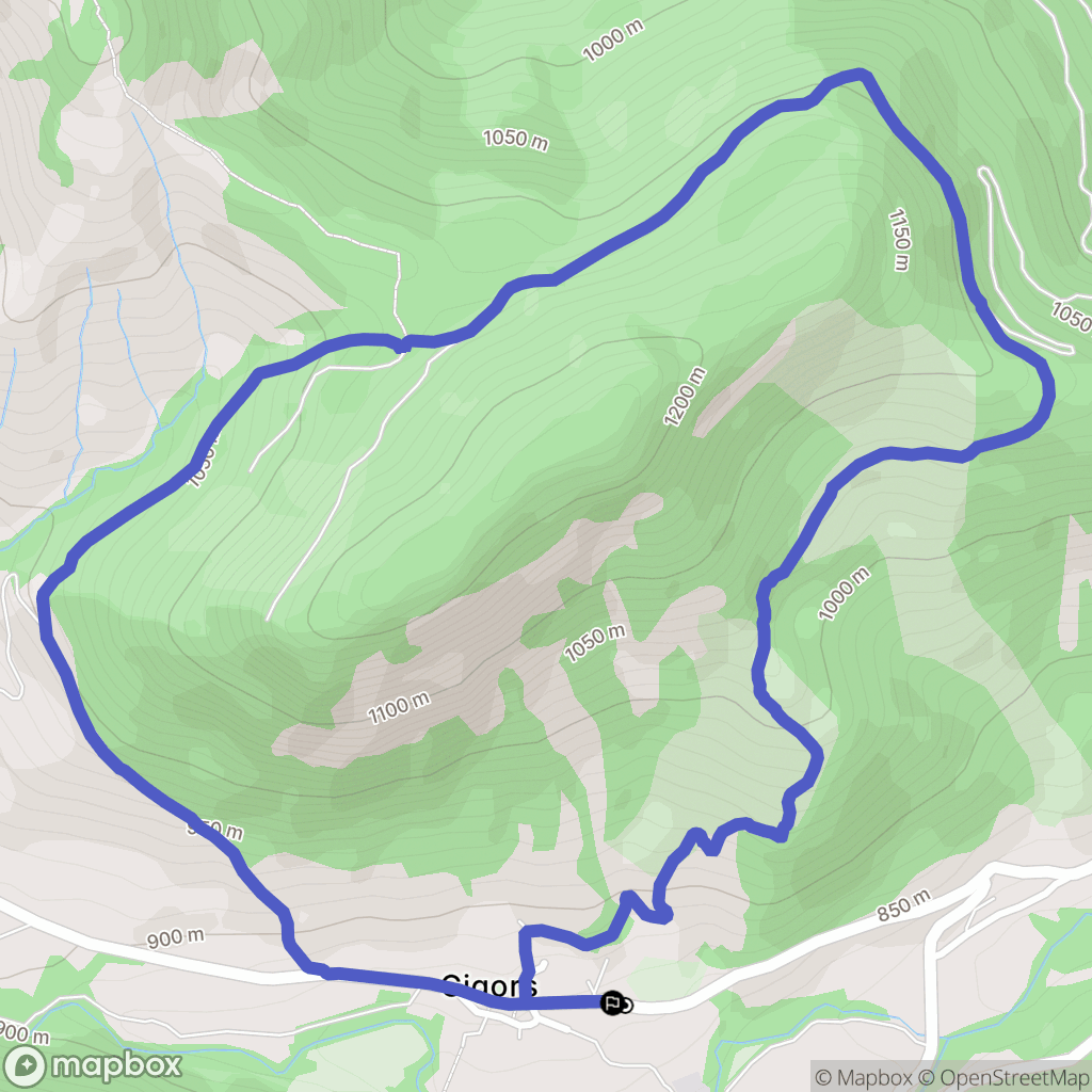 Gigors : carte du parcours de randonnée - France