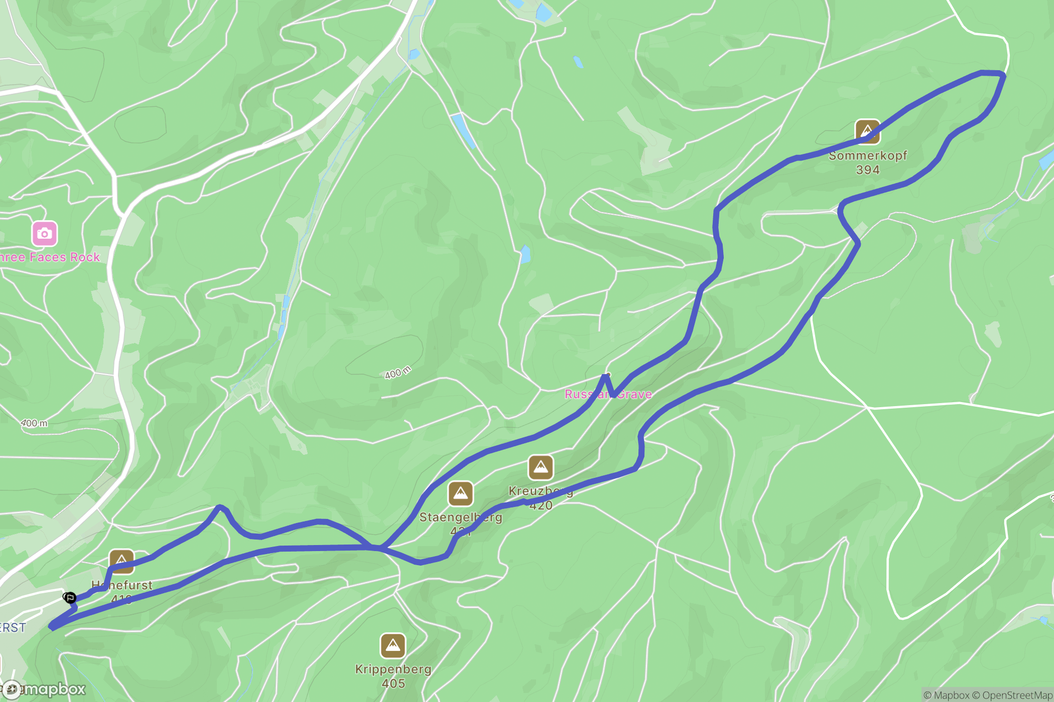 Lemberg : carte du parcours de randonnée - France