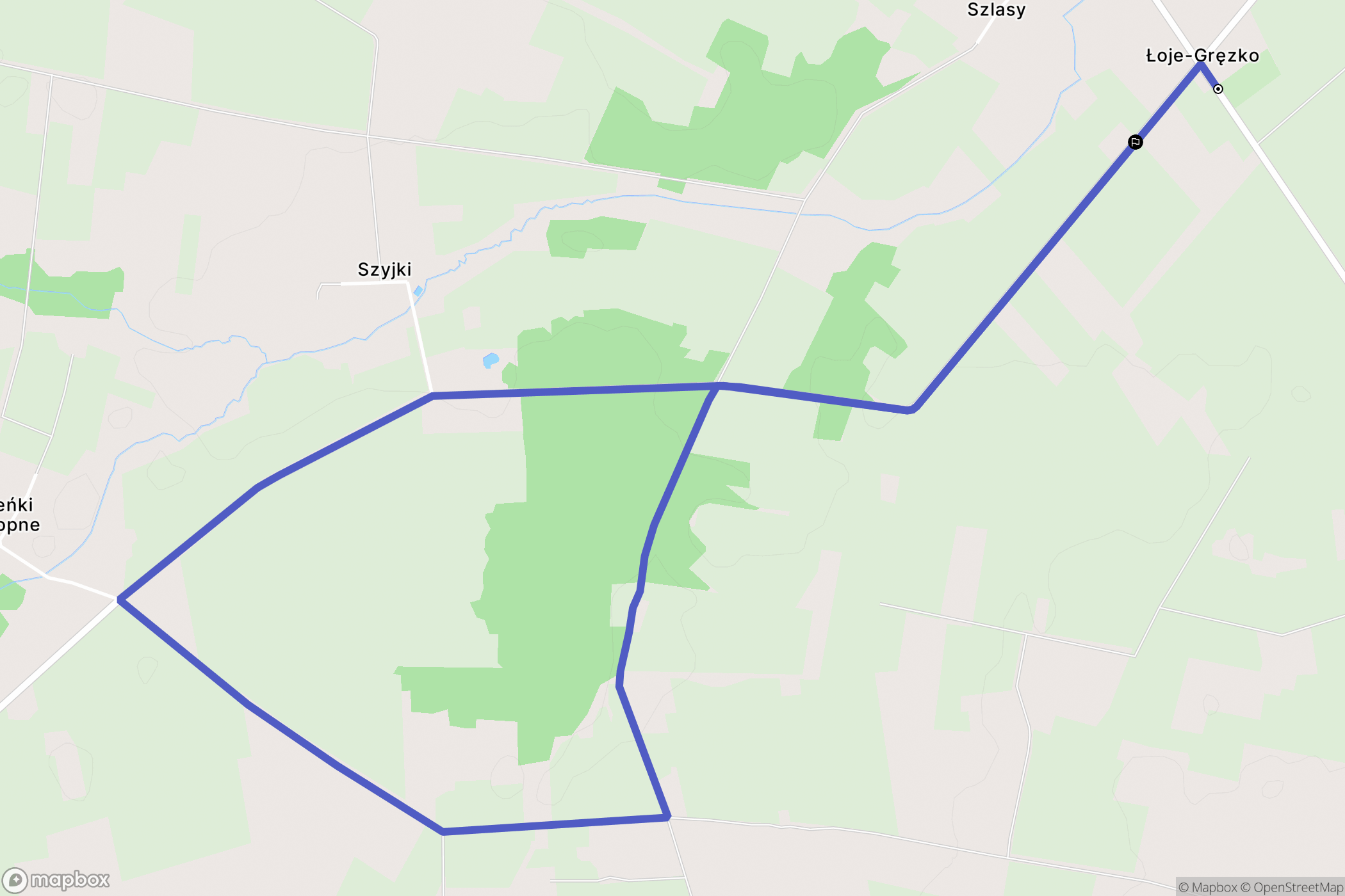 Łoje-Awissa: mapa trasy - Poland