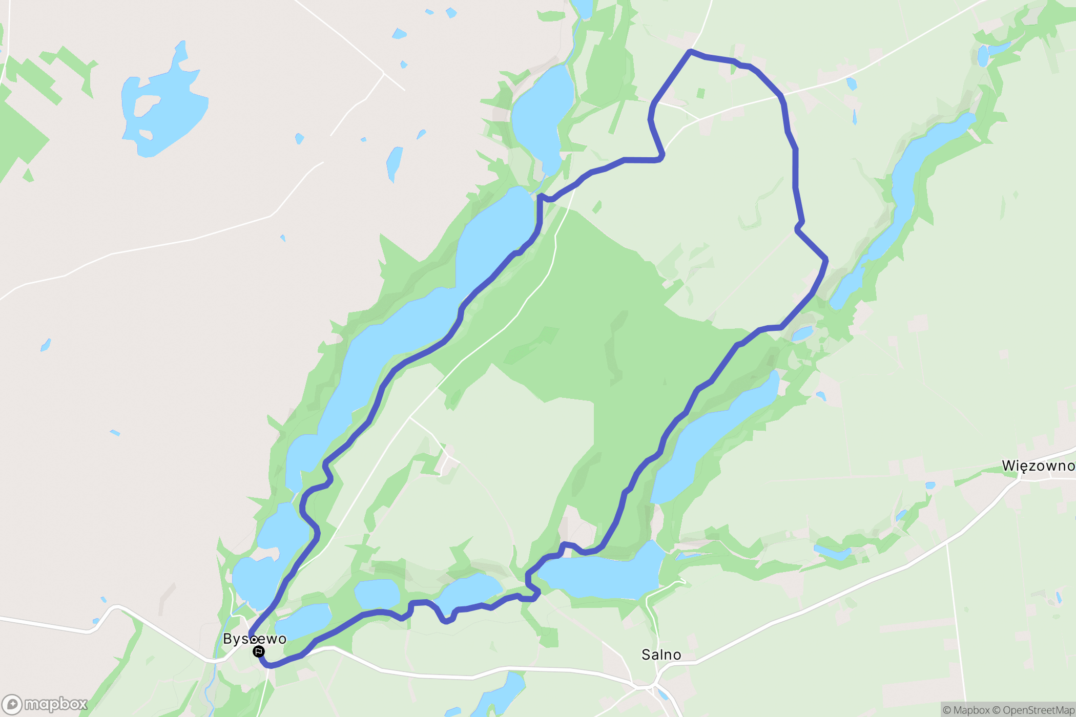 Byszewo: mapa trasy - Poland