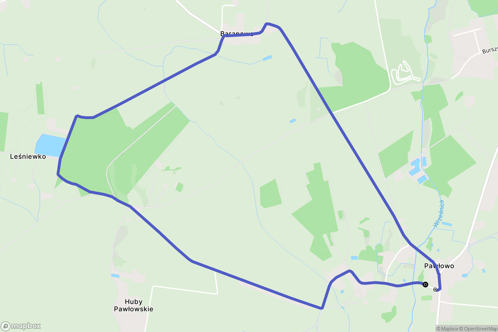 Pawłowo: mapa trasy - Poland