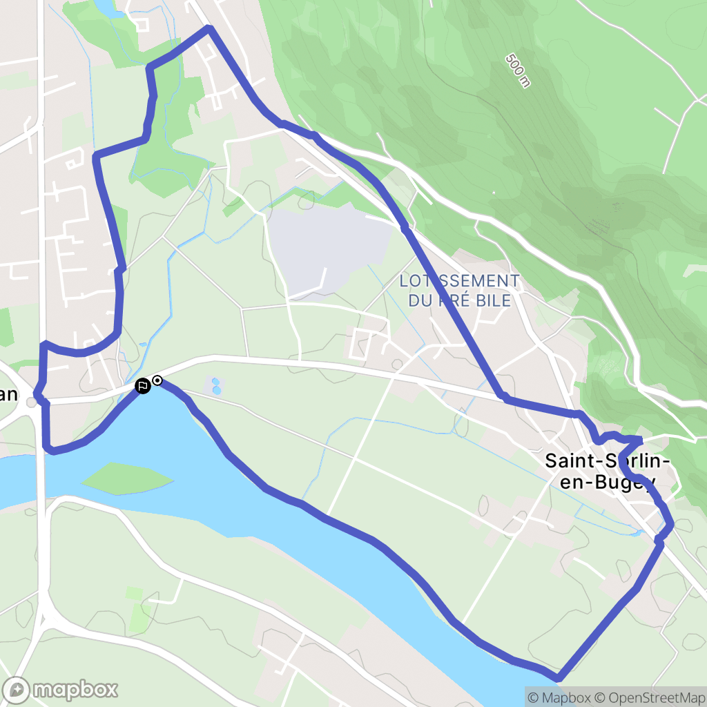 Saint-Sorlin-en-Bugey : carte du parcours de randonnée - France
